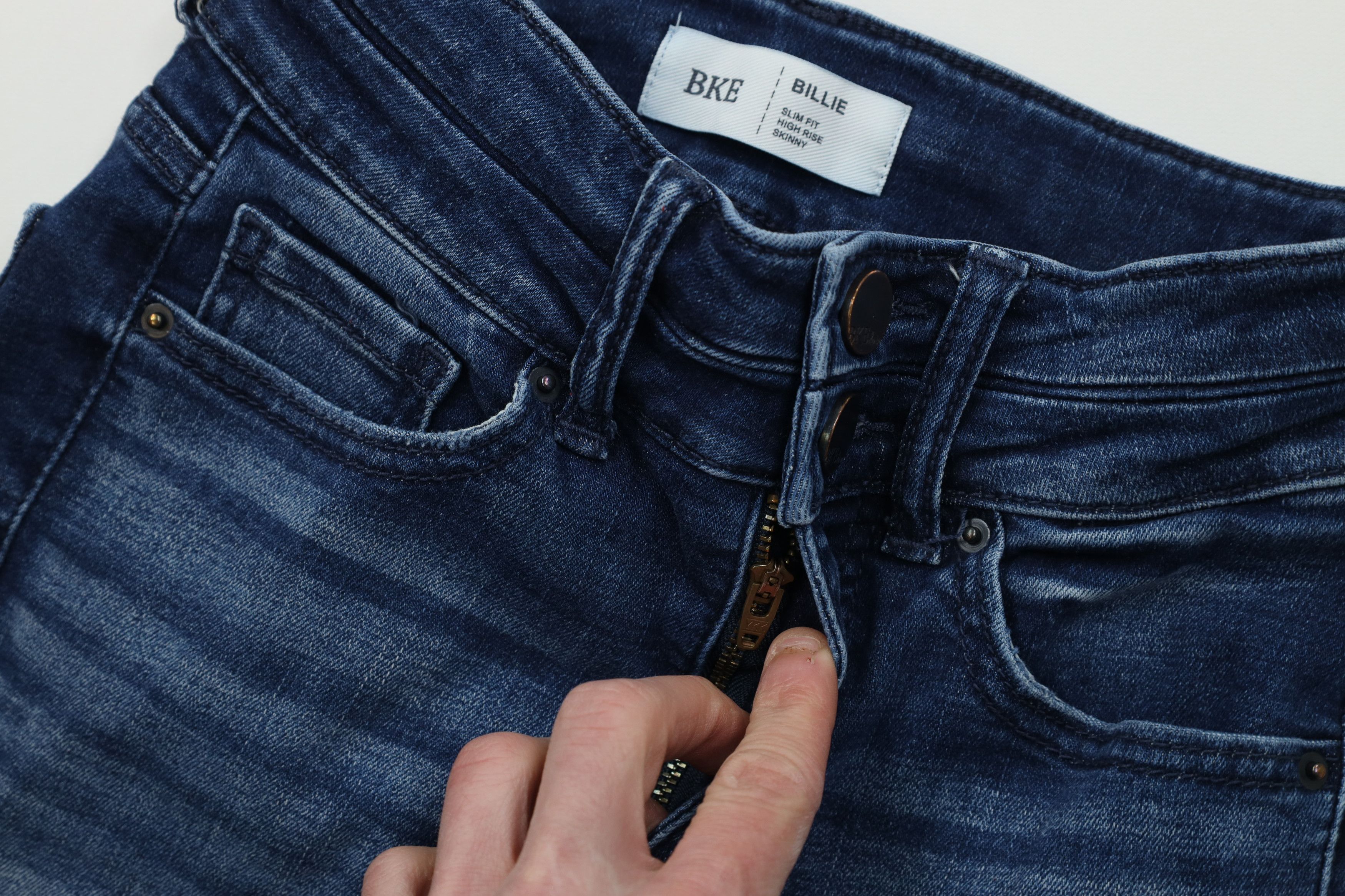 Vintage Buckle BKE Stretch Billie Slim Fit High Rise Skinny Jeans Size 24" / US 00 / IT 34 - 7 Thumbnail
