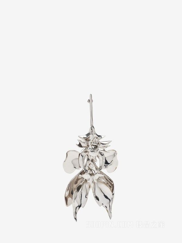 Alexander McQueen o1loc1c0625 Size:OS/ Orchid Stick Earrings in Silver Size ONE SIZE - 1 Thumbnail
