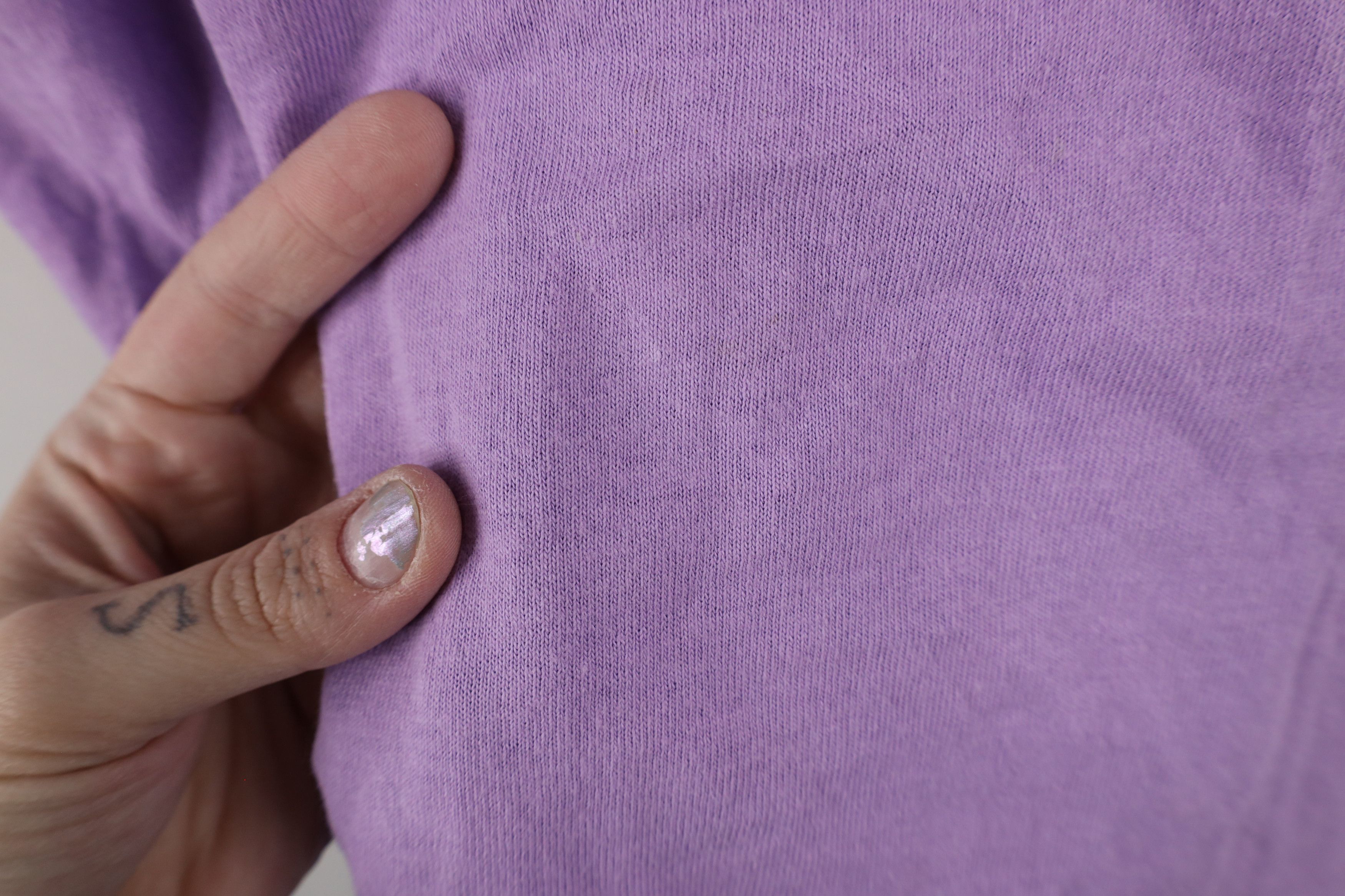 Vintage Vintage 90s Streetwear Kitten Flower Garden T-Shirt Purple Size L / US 10 / IT 46 - 6 Thumbnail