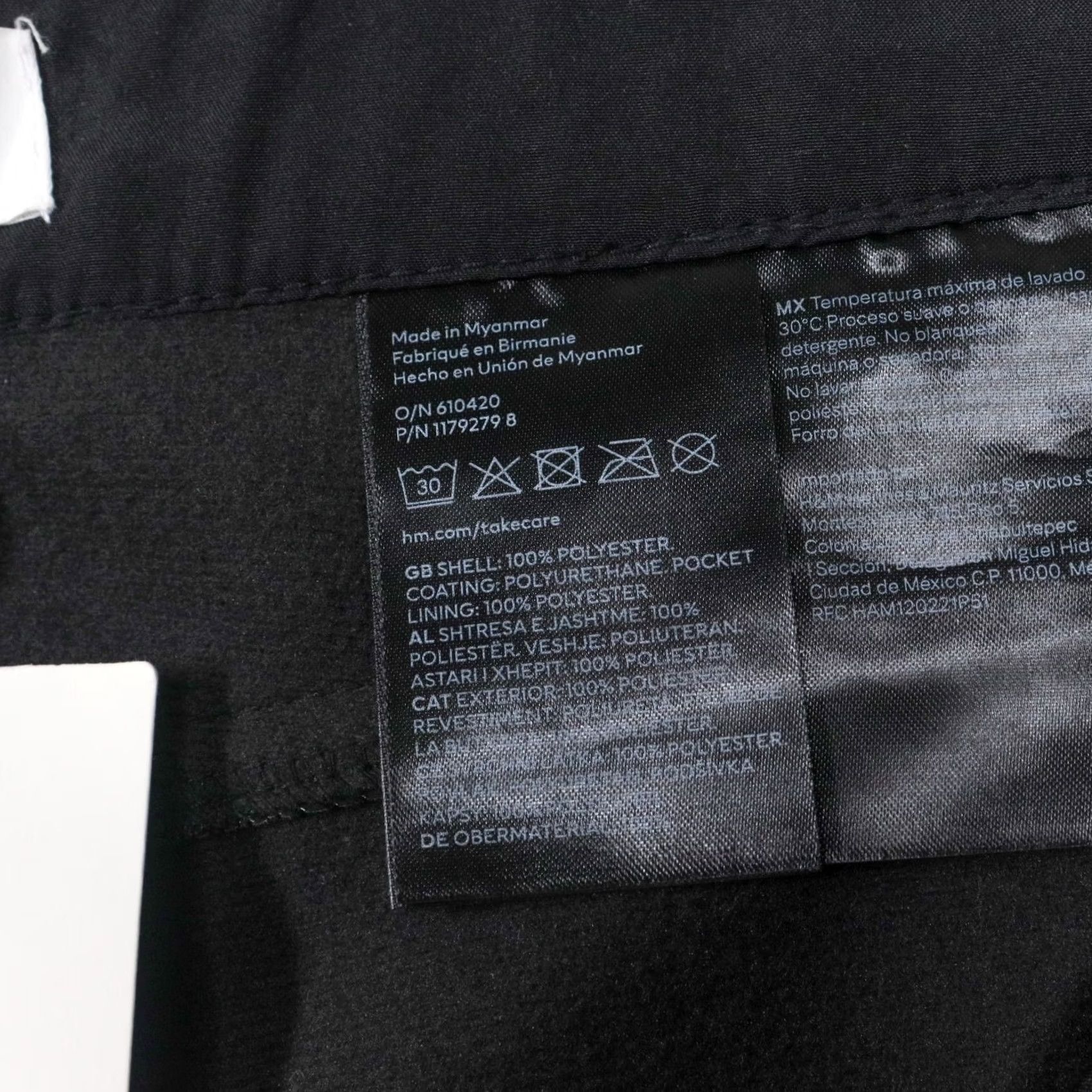 H&M H&M Pants Womens Size 10 Black Vegan Leather Straight Leg High Waist 30" Inseam Womens Size 32" / US 10 / IT 46 - 6 Thumbnail