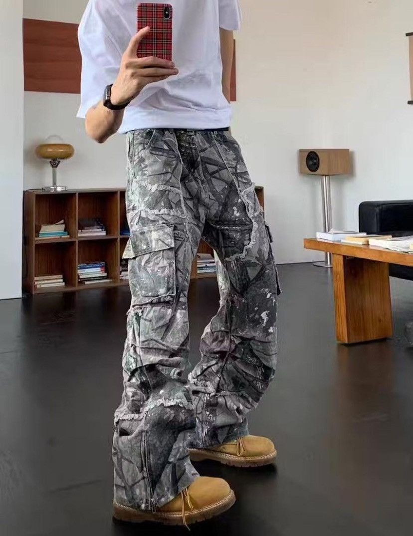 image of Camo Cargo Pants in Green, Men's (Size 32)