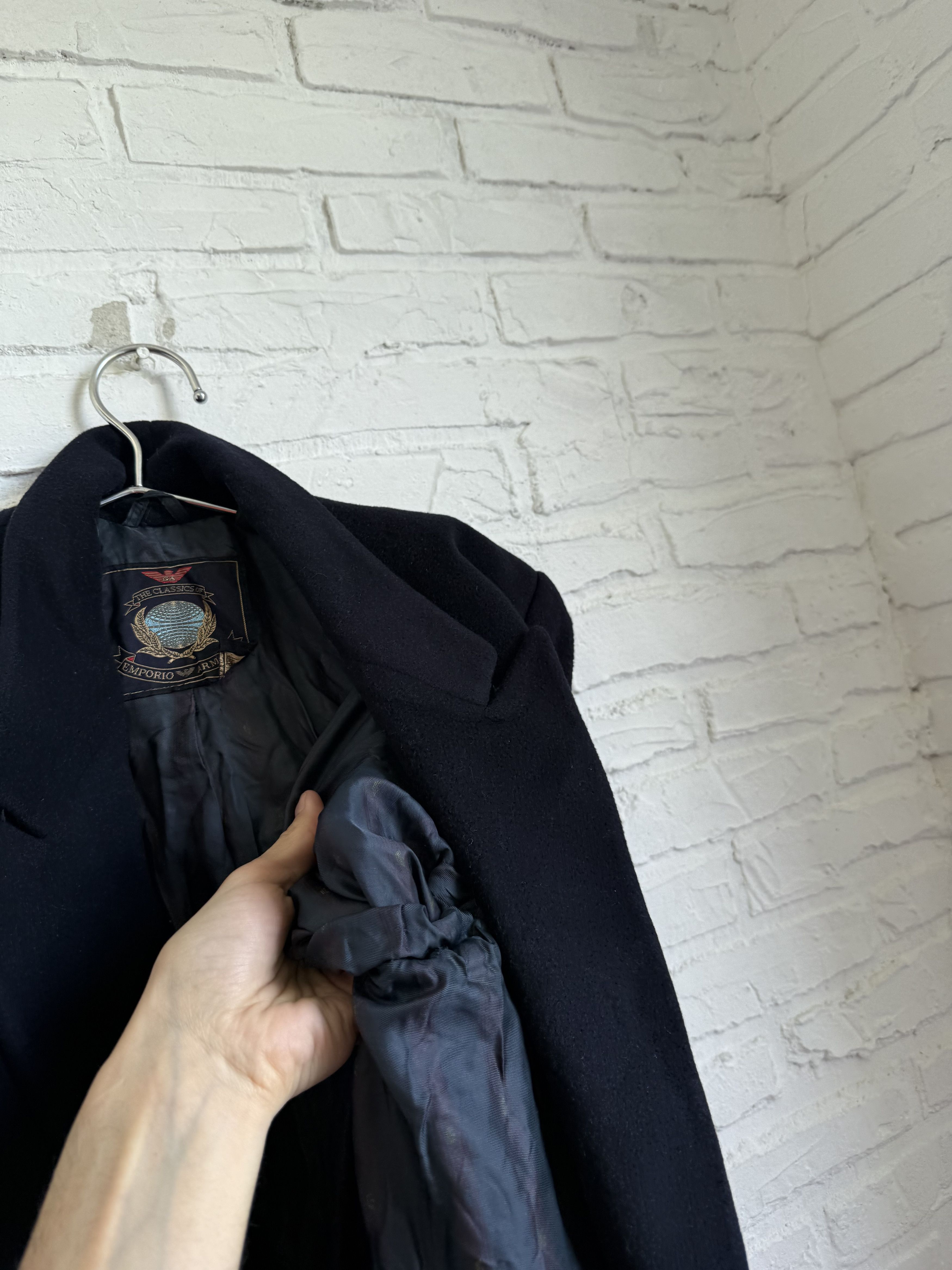 Emporio Armani Vintage 90s Emporio Armani Wool Cashmere Long Coat Oversized Size US S / EU 44-46 / 1 - 12 Thumbnail