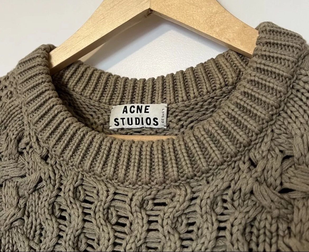Acne Studios Acne Studios Ruth Air Large Chunky Cable Knit Raglan Sweater Size L / US 10 / IT 46 - 3 Thumbnail