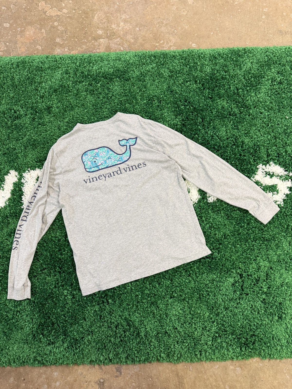Vineyard Vines Vineyard Vines Grey Whale Paisley Logo Long Sleeve Large Size US L / EU 52-54 / 3 - 2 Thumbnail