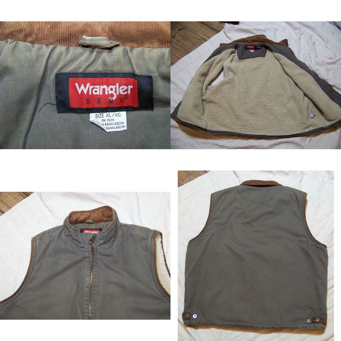 Wrangler Men's Wrangler Hero Sherpa Lined Vest - XL - Zip Front | Grailed