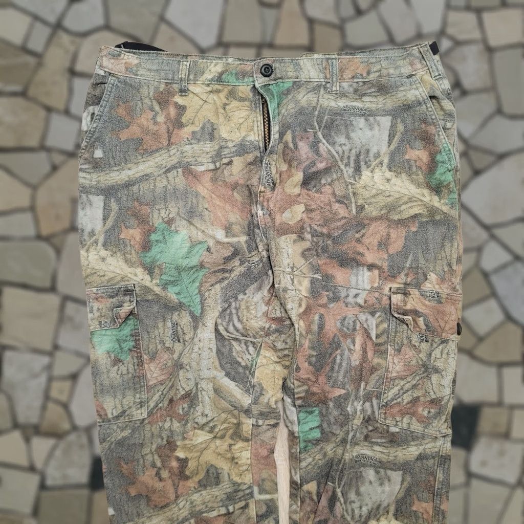 Vintage VINTAGE Y2K Advantage Camo Cargo Chamois Pants Mens 2XL Adjustable Waist 40-43 Whitewater Outdoors Relaxed Fit Camouflage Pattern Straight Leg Mens Size US 43 - 1 Thumbnail