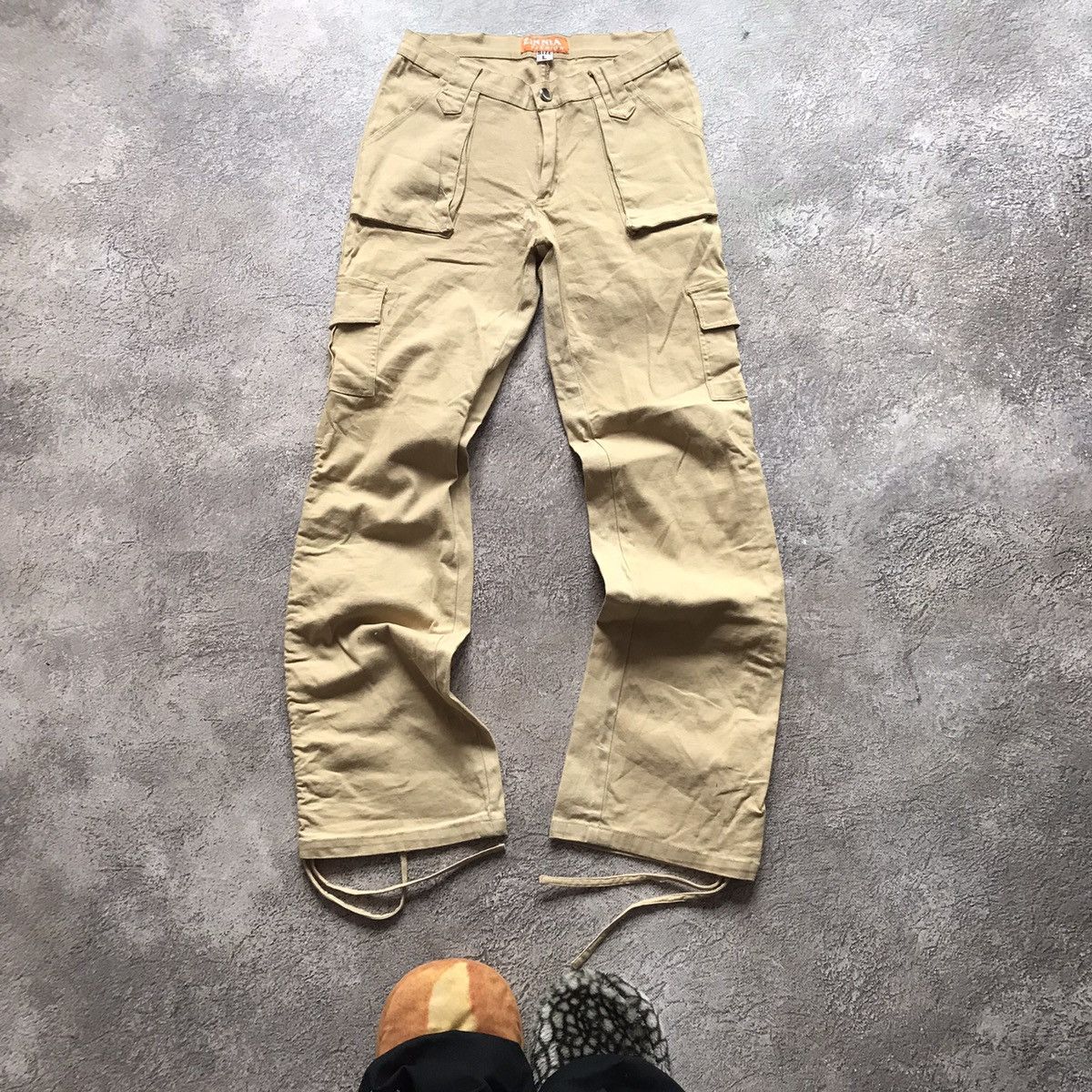 Vintage Vintage 90s Baggy Cargo Pants Flared Parachute Streetwear 26 Size 26" / US 2 / IT 38 - 2 Thumbnail