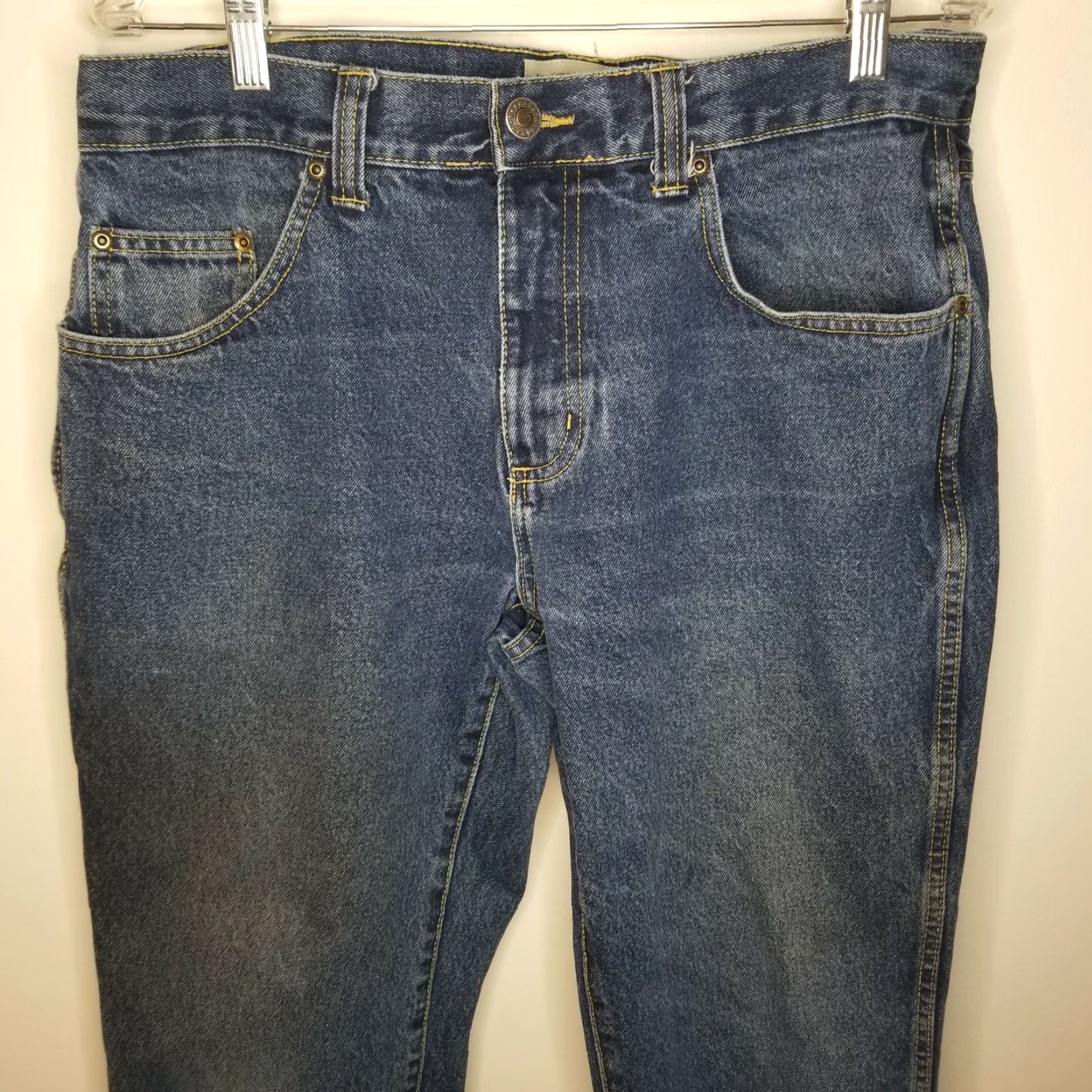 Vintage VINTAGE? No — brand RedHead, jeans, Men, 34x30, Blue Distressed Denim Straight Fit, 30" inseam, Cotton, Regular, Pockets, Classic Theme Size US 34 / EU 50 - 2 Thumbnail