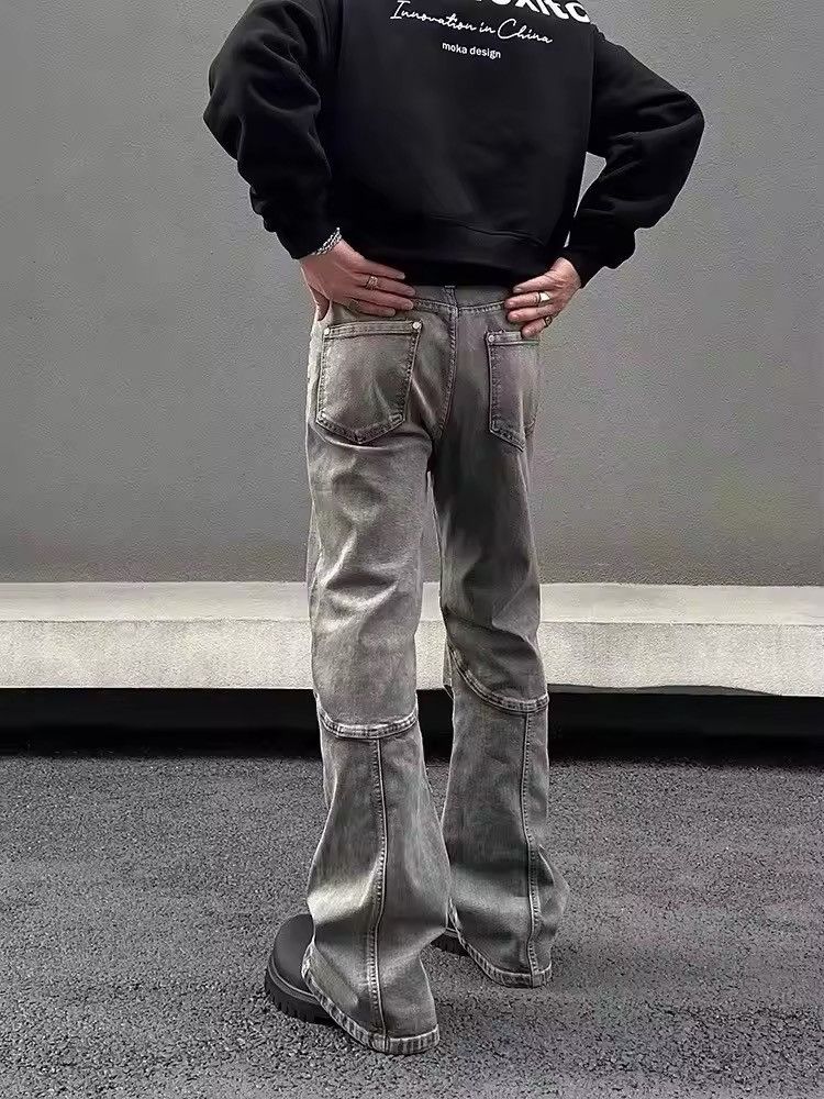 Japanese Brand × Vintage Y2K Streetwear Vintage Pleated Flare Jeans Size US 34 / EU 50 - 4 Thumbnail