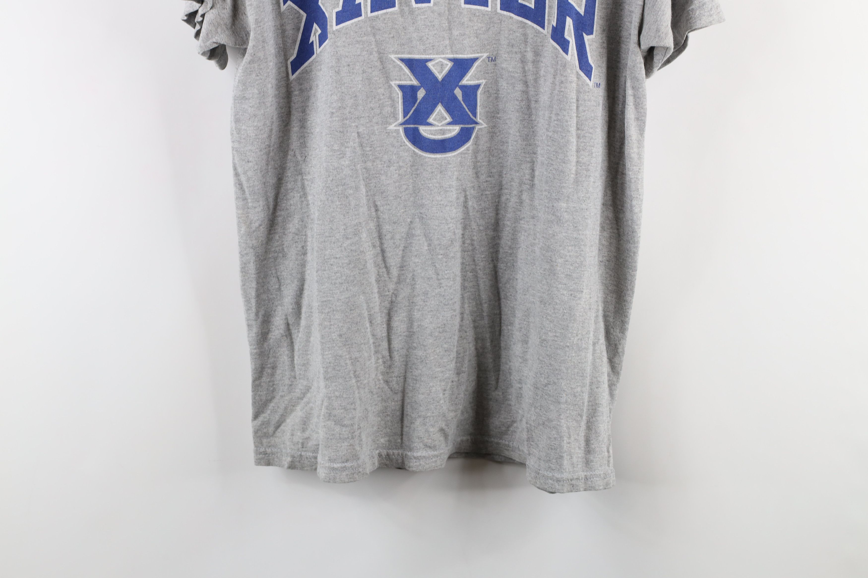 Vintage Vintage 90s Spell Out Xavier University T-Shirt Gray Size US S / EU 44-46 / 1 - 3 Thumbnail