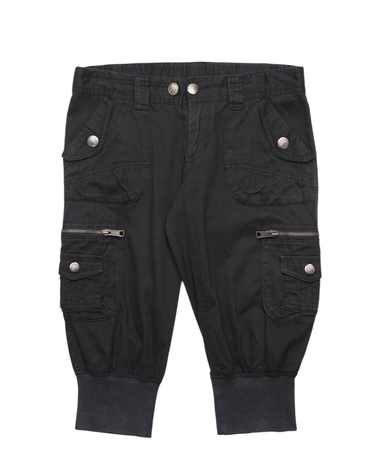 If Six Was Nine 2000S CE2 JAPAN BLACK UTILITY ZIP CARGO CROPPED PANTS Size US 30 / EU 46 - 1 Thumbnail