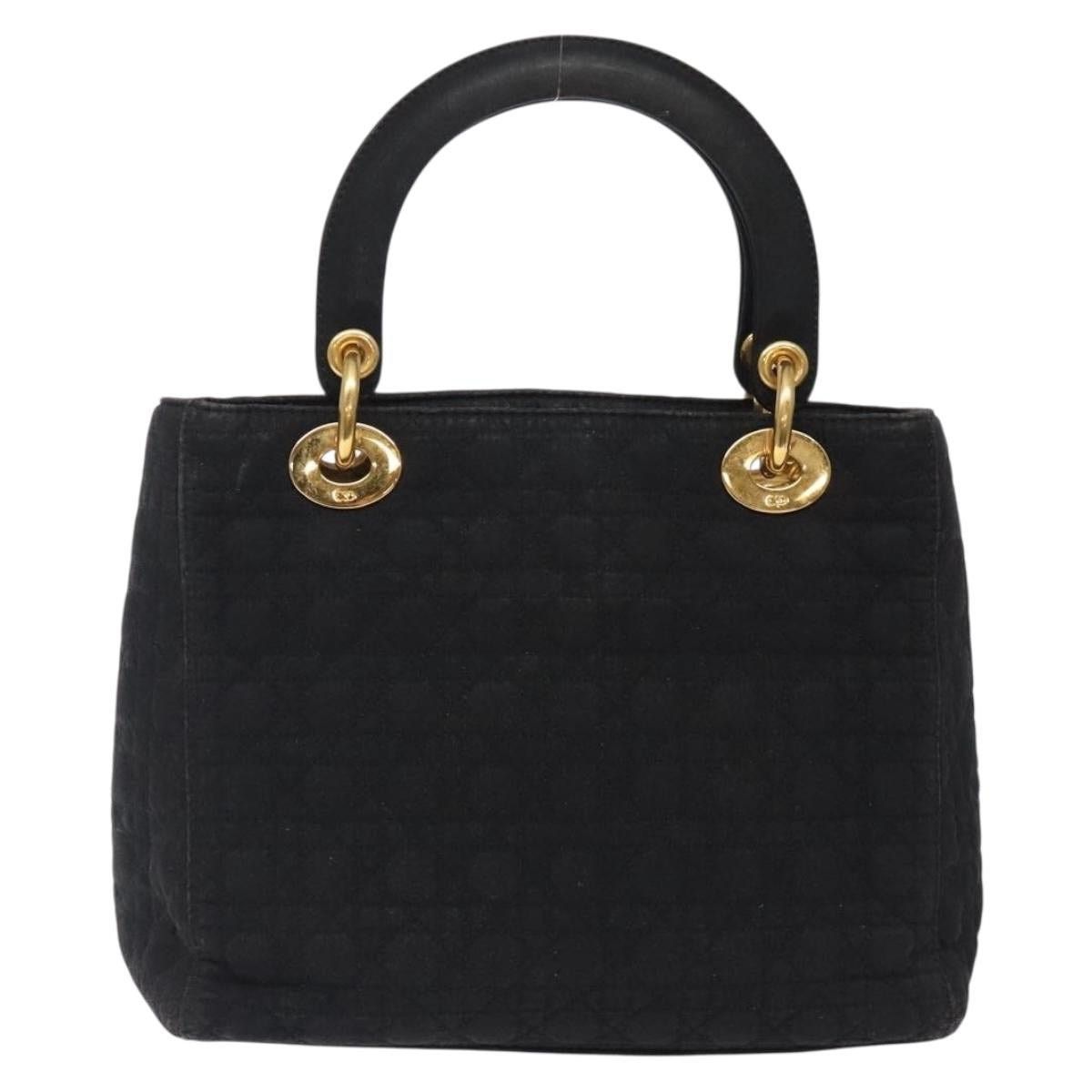 Dior DIOR Canage Hand Bag Nylon Black Gold Size ONE SIZE - 3 Thumbnail