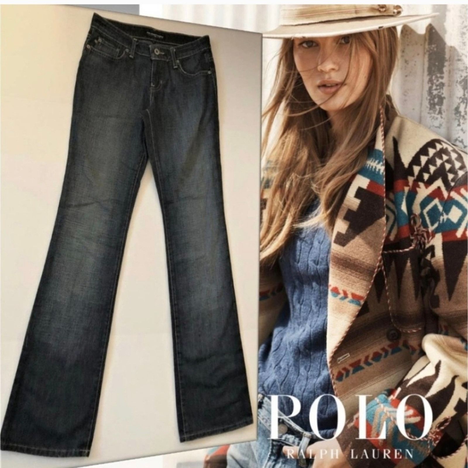 Polo Ralph Lauren Polo Ralph Lauren Boot Cut Low Rise Jeans / 4 x 32 Size 32" / US 10 / IT 46 - 1 Thumbnail