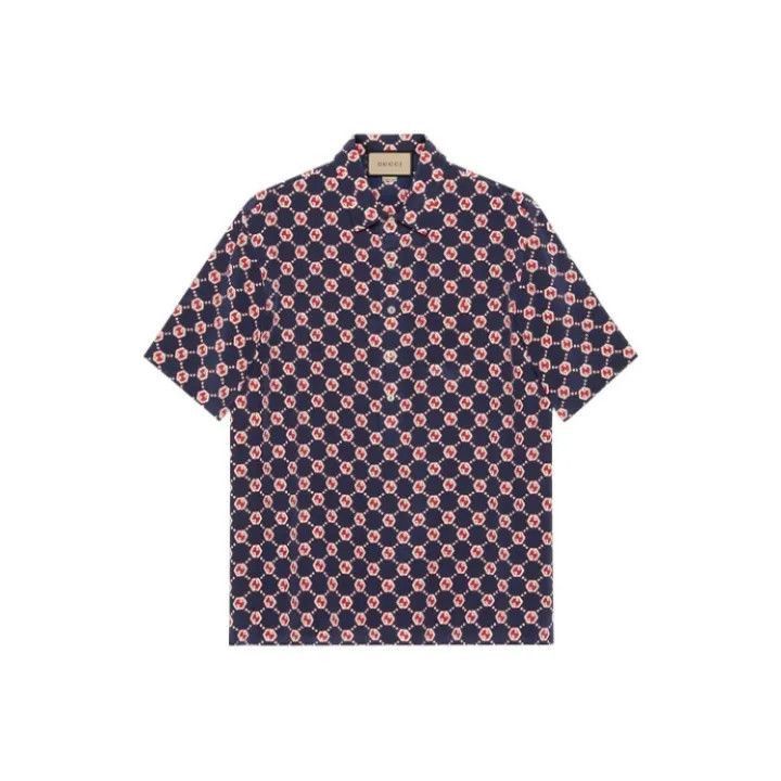 Gucci Gucci Gucci Logo Printed Silk Bowling Shirt -2506 Size US M / EU 48-50 / 2 - 1 Thumbnail
