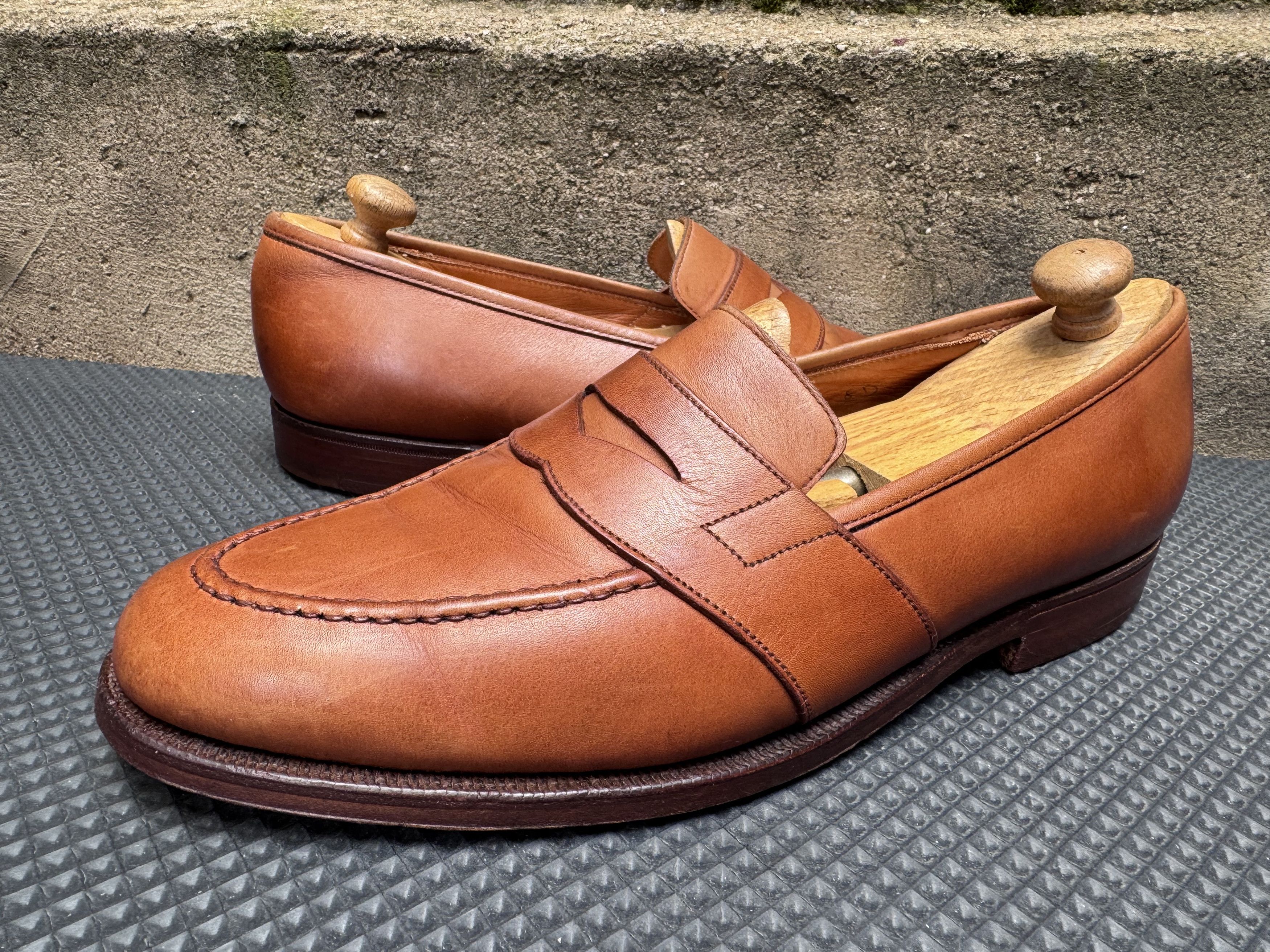 Polo Ralph Lauren Polo Ralph Lauren x Crockett & Jones Leather Penny Loafers Size US 8 / EU 41 - 1 Thumbnail