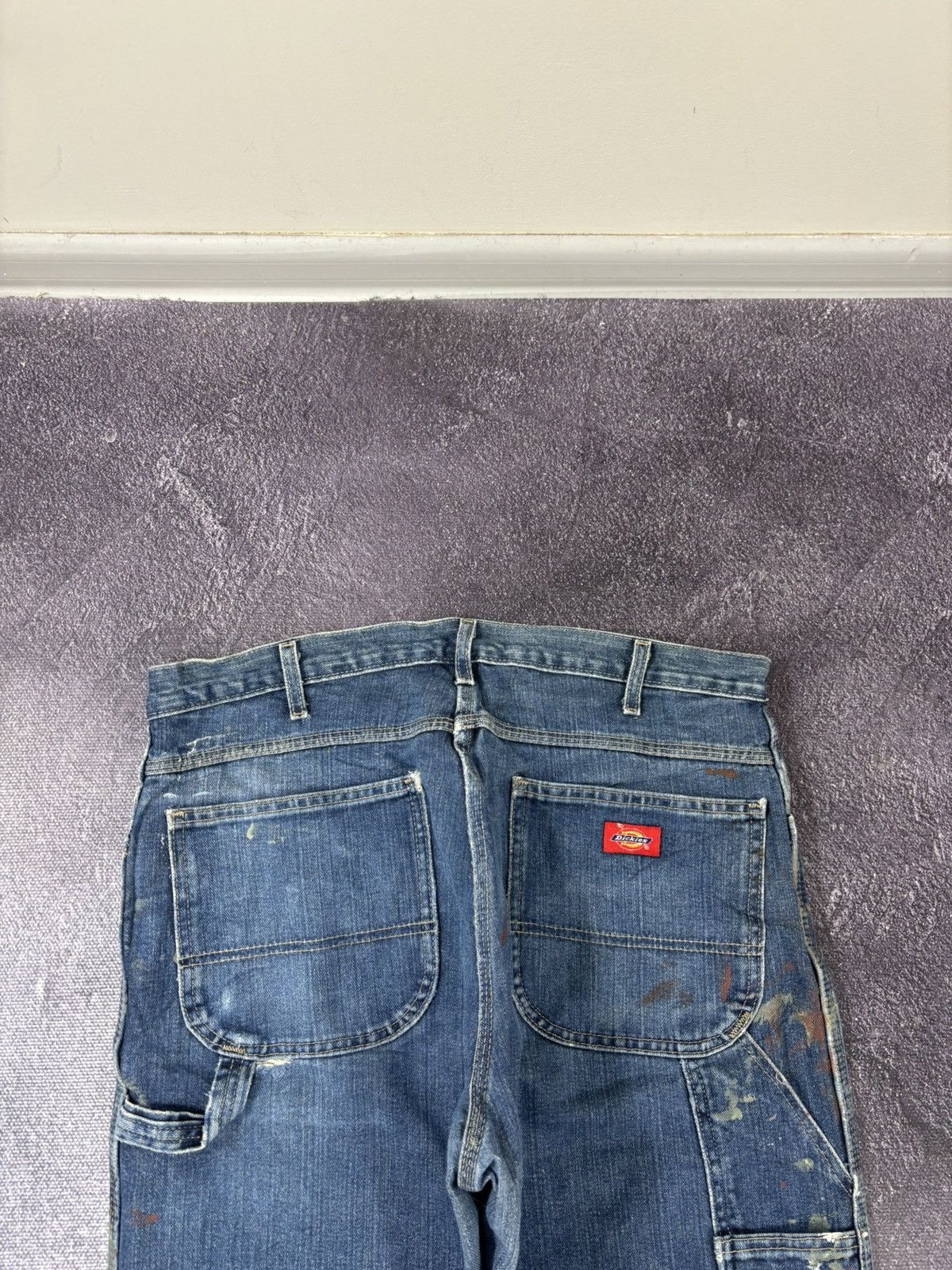 Dickies Vintage Dickies Painted Blue Denim USA Work Hype Baggy Jeans Size US 34 / EU 50 - 7 Thumbnail