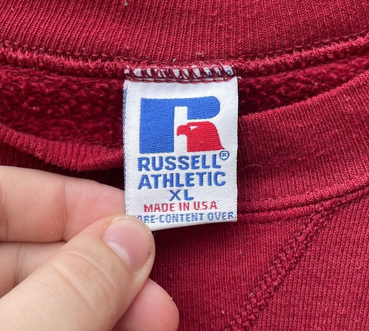Russell Athletic Vintage 90s Russell Athletic 50/50 Blend Blank Crewneck USA Size US XL / EU 56 / 4 - 2 Thumbnail