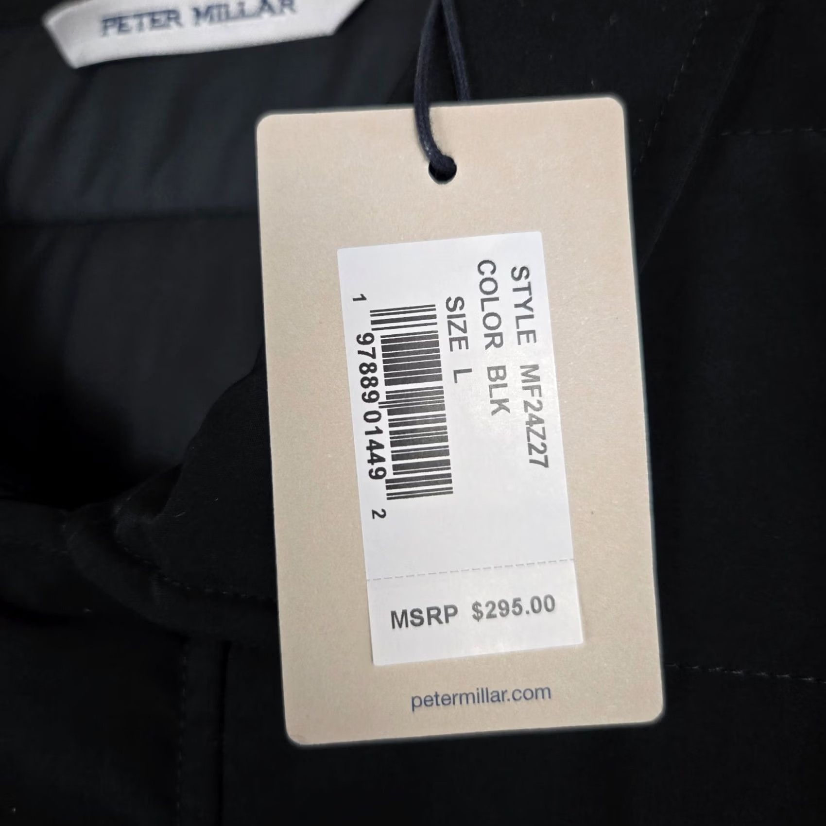 Peter Millar PETER MILLAR Full Zip Windproof Insulated Mens Large Field Jacket Black Size US L / EU 52-54 / 3 - 4 Thumbnail