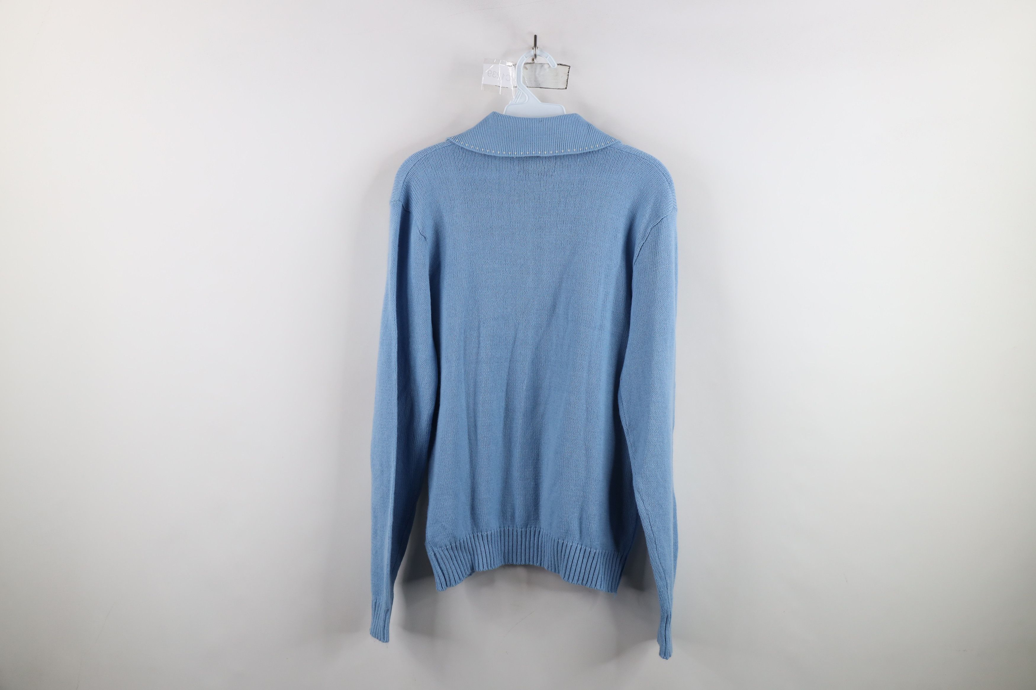 Vintage Vintage 70s Streetwear Knit Sweater Carolina Blue Acrylic Size US M / EU 48-50 / 2 - 11 Thumbnail