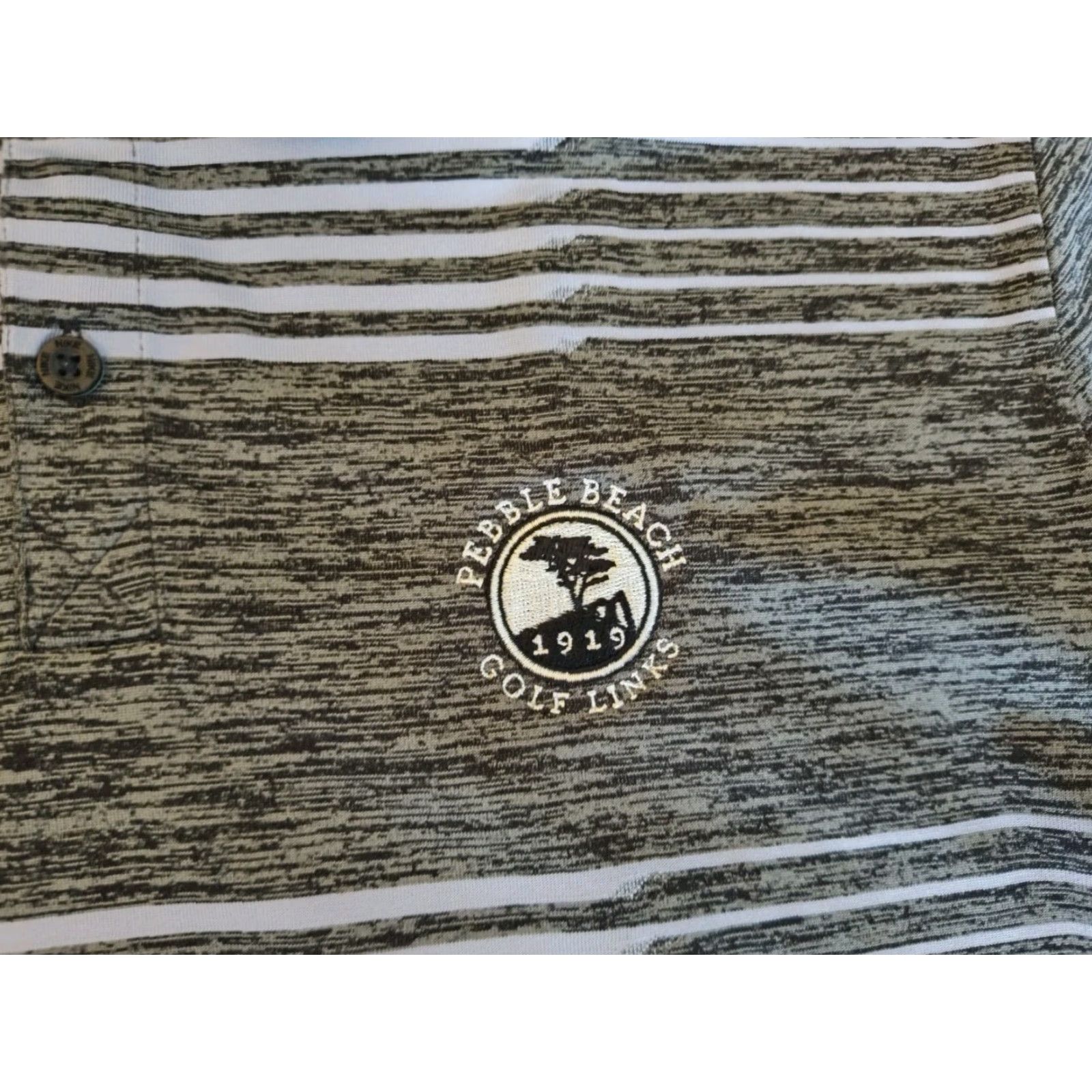 Nike VINTAGE Nike Dri-Fit Golf Polo Shirt Men Large Gray Blue Stripes 90s Casual Activewear Size US L / EU 52-54 / 3 - 5 Thumbnail