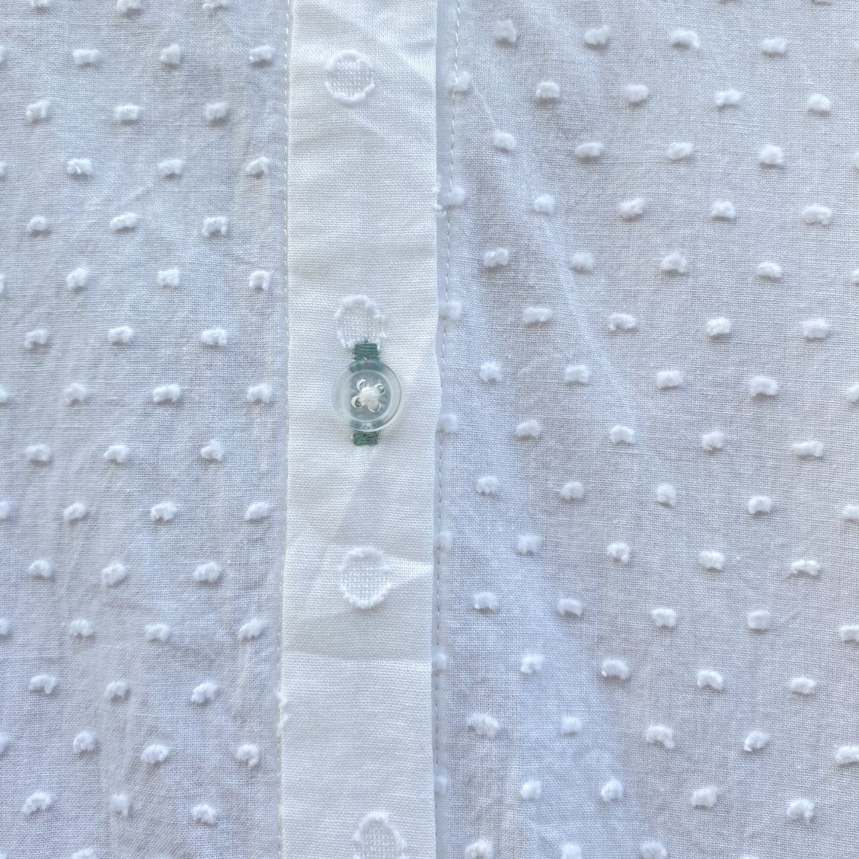Frapbois FRAPBOIS & niko and ... White Dobby Cotton Blouse Size L / US 10 / IT 46 - 6 Thumbnail