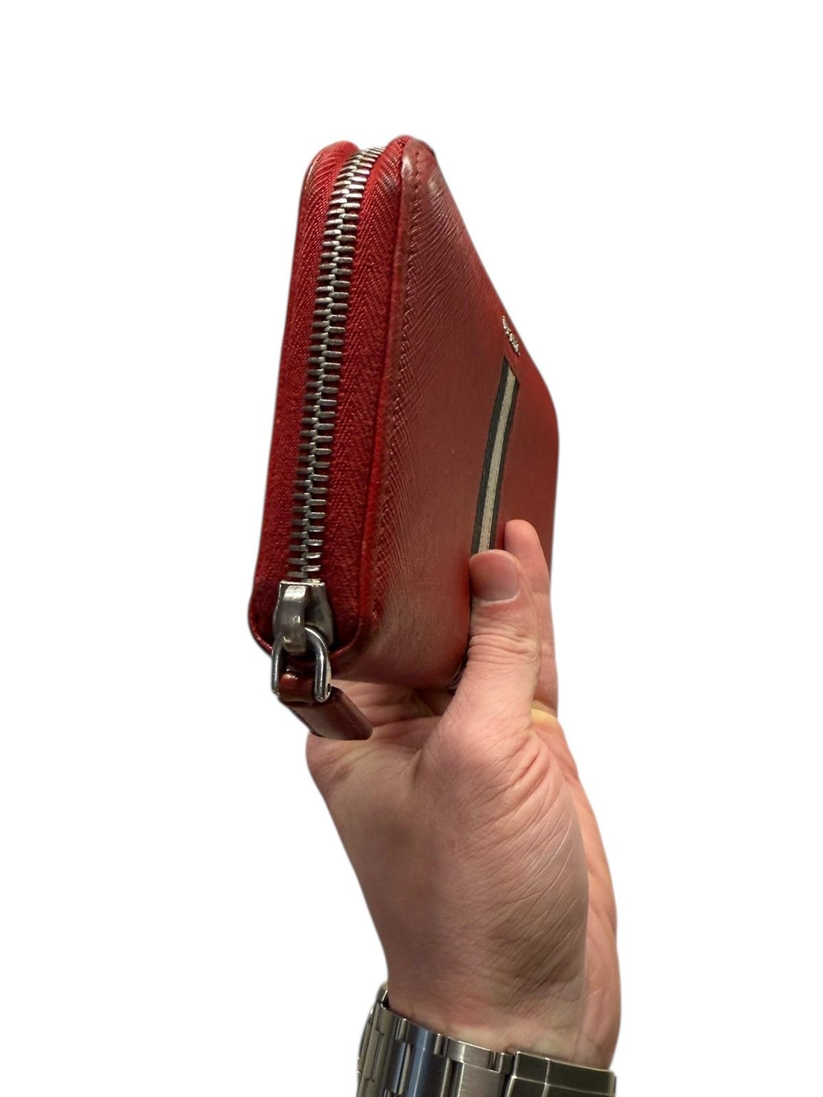 Prada Prada red saffiano leather zip wallet Size ONE SIZE - 5 Thumbnail