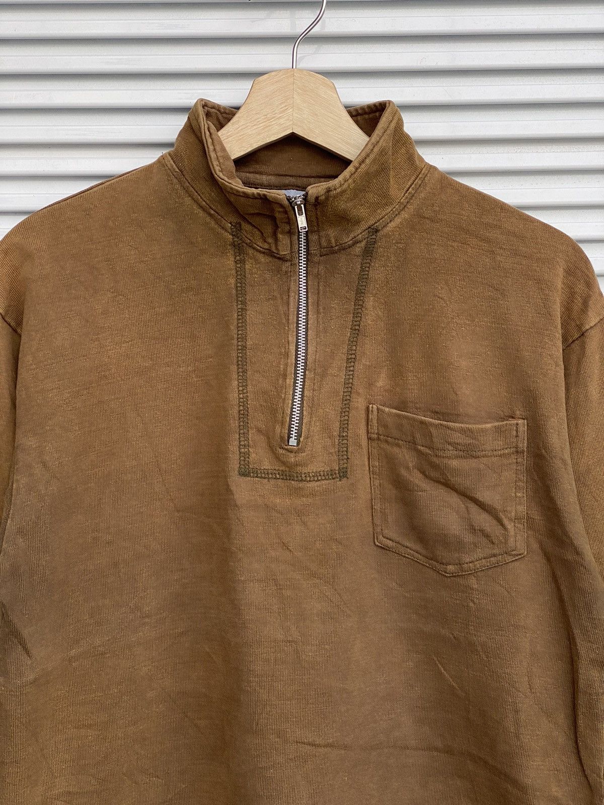 Japanese Brand Vintage PPFM Half Zipper Brown Sweater / Travis Flacko Scott Size US M / EU 48-50 / 2 - 3 Thumbnail