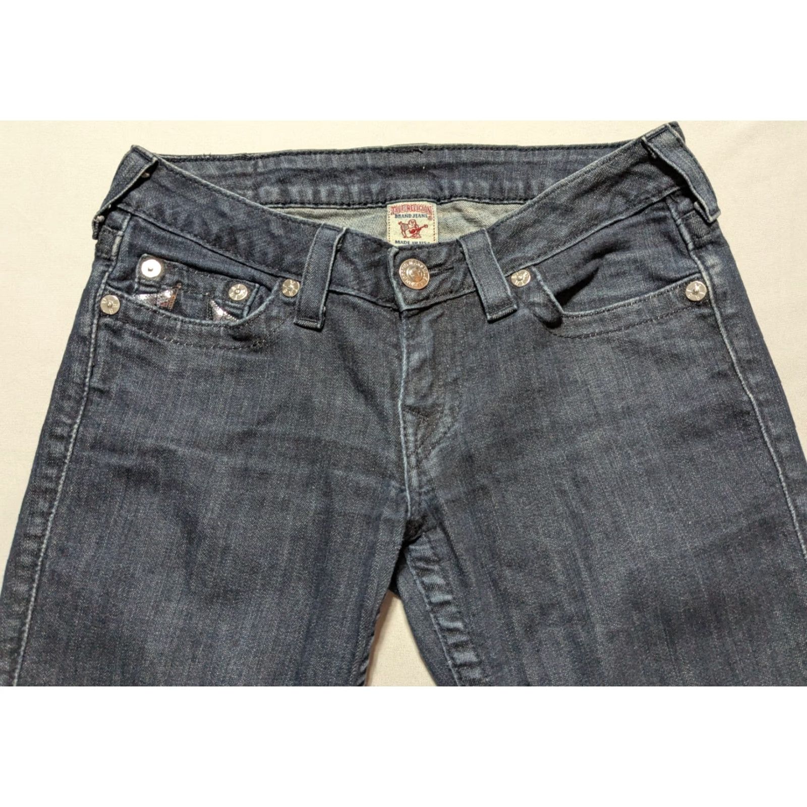 True Religion TRUE RELIGION SKINNY Denim Blue Jeans 27 5-Pocket USA Women Recycled? Size 27" / US 4 / IT 40 - 6 Thumbnail