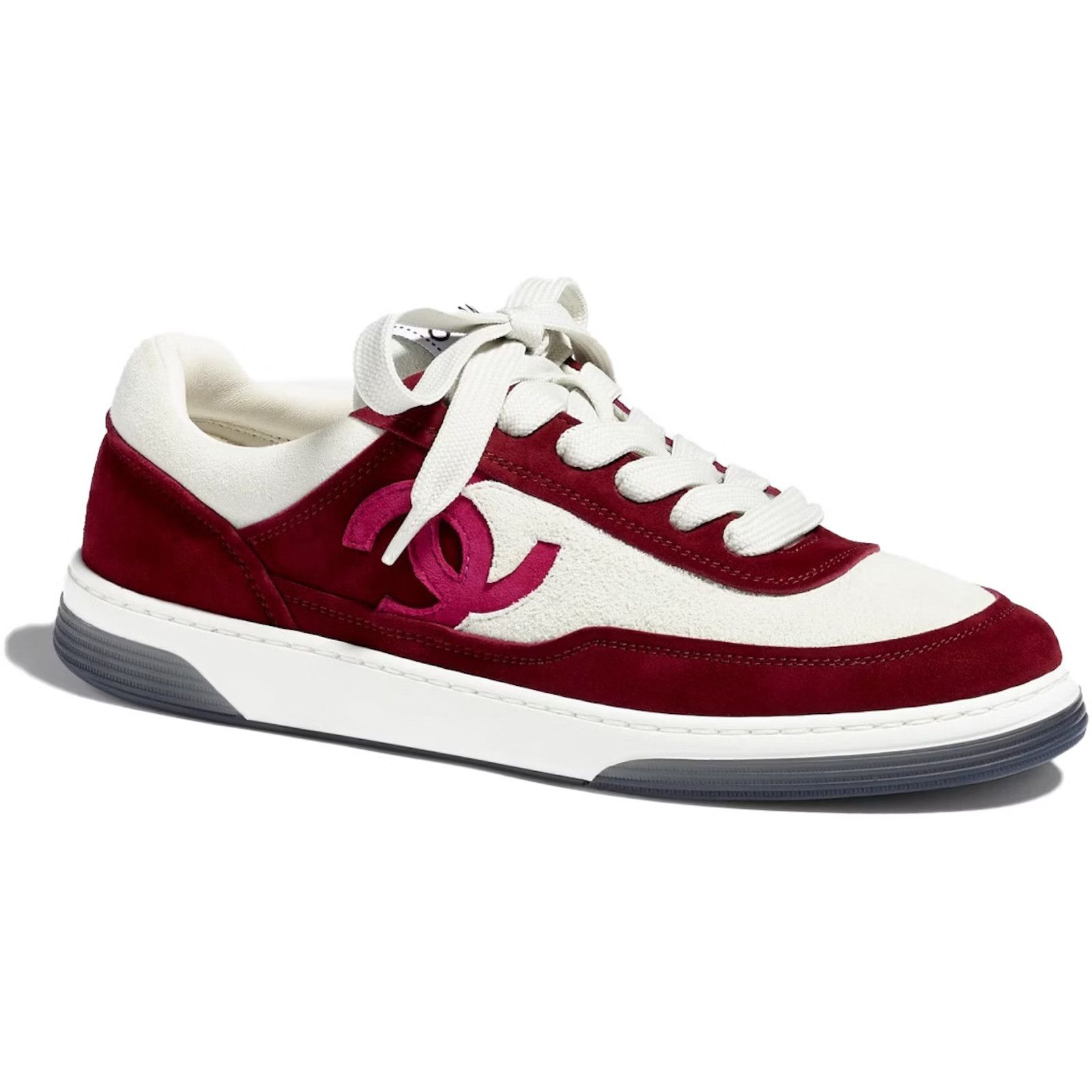 Chanel Chanel 23P Burgundy Suede Flat Lace Up Runner Sneaker 38.5 Size US 8.5 / IT 38.5 - 3 Thumbnail