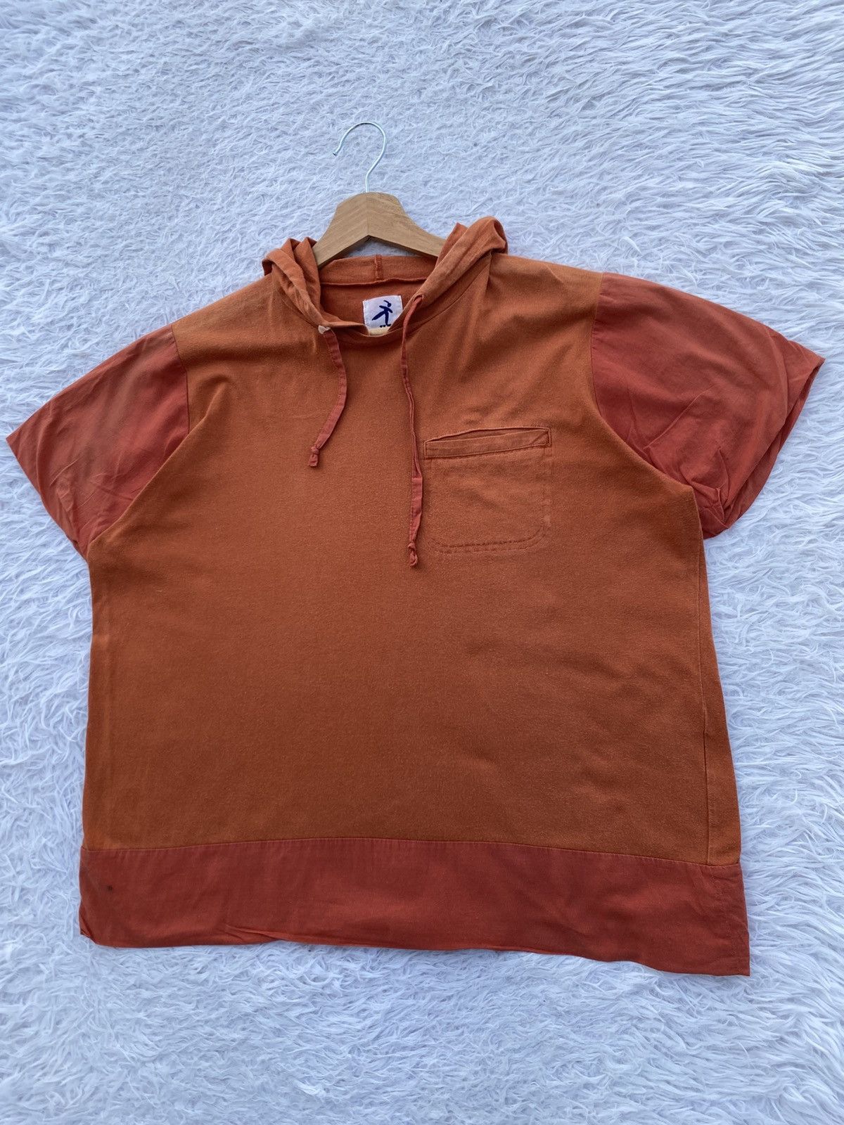 Issey Miyake Vintage 90s Hai Sporting Gear by Issey Miyake Hooded Tshirt Size US M / EU 48-50 / 2 - 3 Thumbnail