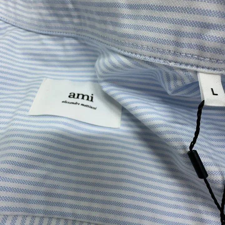 AMI AMIPARIS Logo Long Sleeve Button-Up Shirt -2507 Size US L / EU 52-54 / 3 - 5 Thumbnail