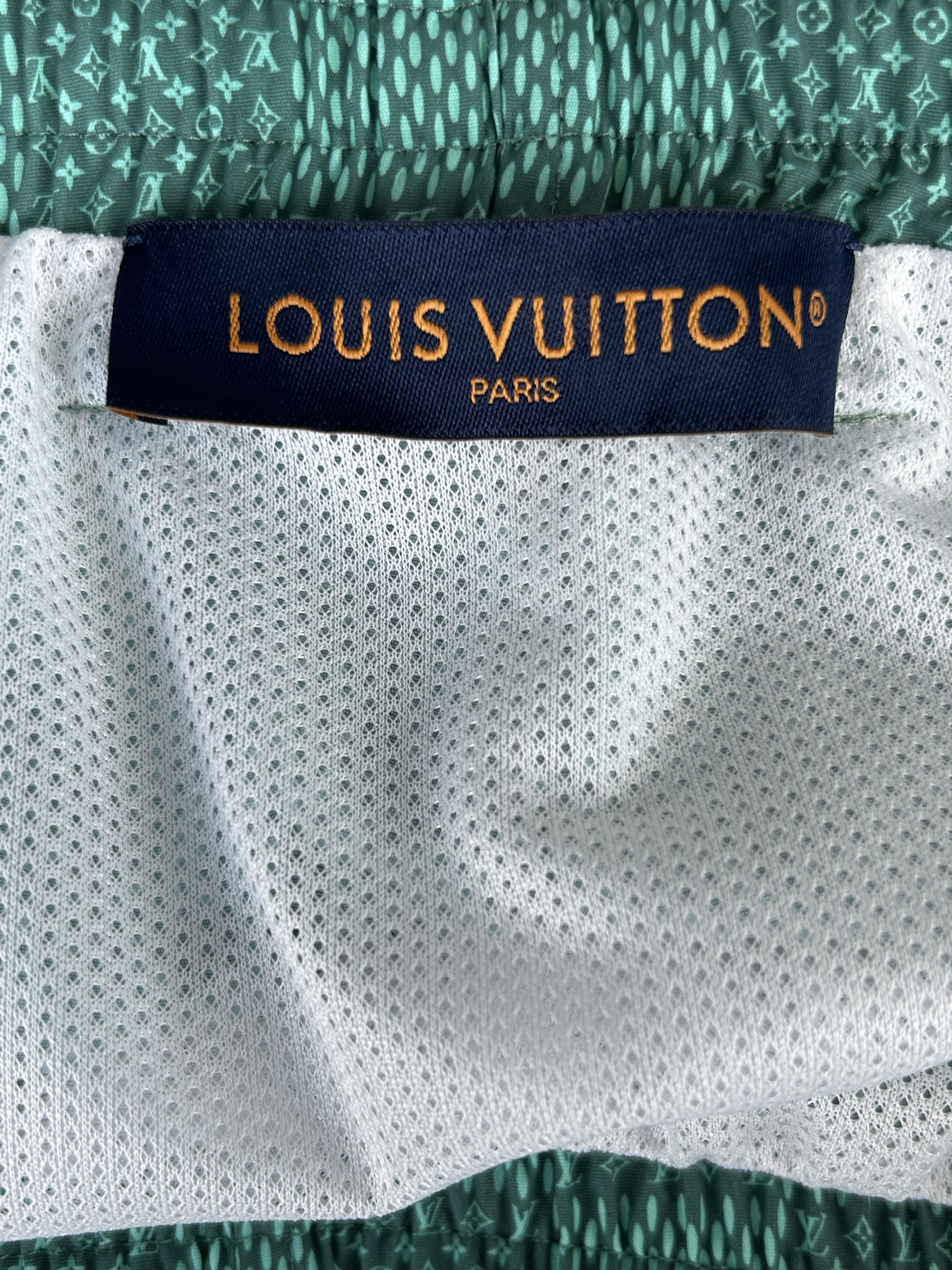 Louis Vuitton Louis Vuitton Green Damier Swimshorts Size US 38 / EU 54 - 3 Thumbnail