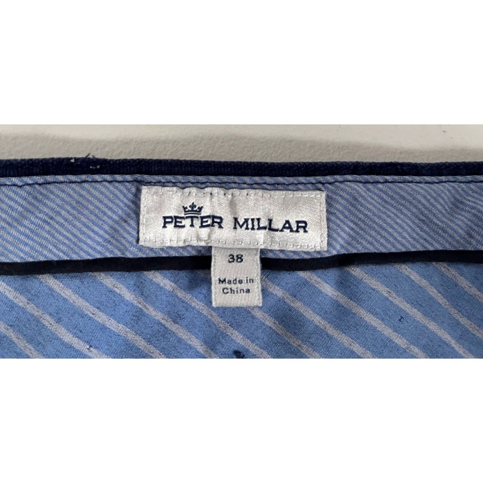 Peter Millar Peter Millar Crown Vintage Canvas Five-Pocket Pants Navy 38 Regular Mens) Size US 38 / EU 54 - 7 Thumbnail