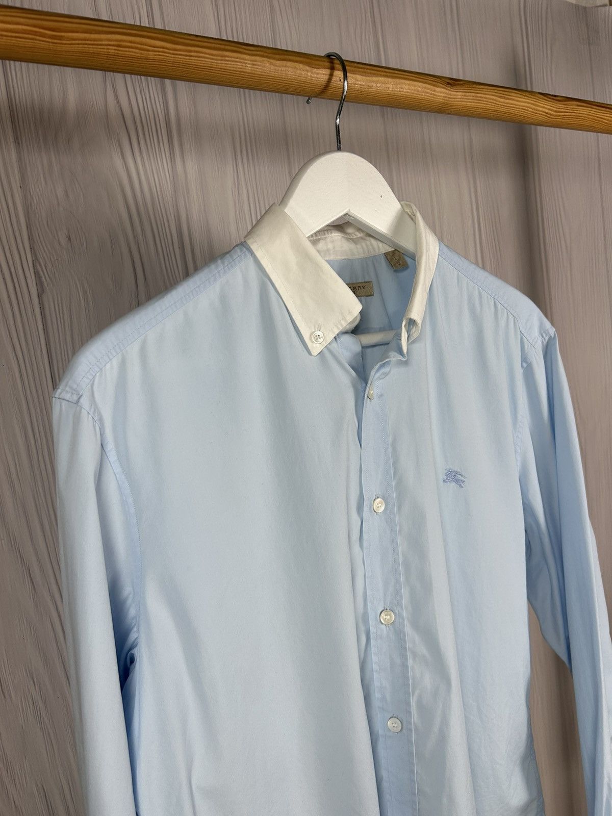 Burberry Burberry Brit Blue/White Shirt Size L Size US L / EU 52-54 / 3 - 3 Thumbnail