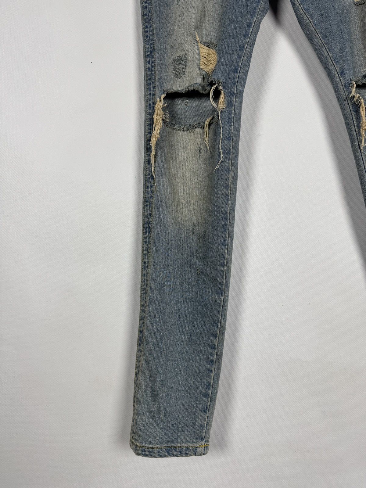 Represent Clo. Represent Destroyer Indigo Skinny Jeans Distressed Denim 30 Size US 30 / EU 46 - 4 Thumbnail