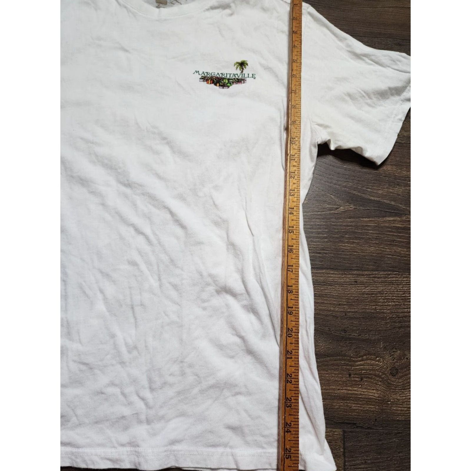 Vintage Margaritaville Graphic T Shirt Mens Large Ivory Holiday Parrot Design Crew Neck Short Sleeve 100% Cotton Unisex Adults Size US L / EU 52-54 / 3 - 3 Thumbnail