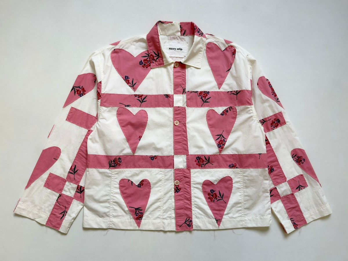Story Mfg. S/S 24 Sample ‘Patch Work Hearts’ Over Shirt Size US M / EU 48-50 / 2 - 18 Thumbnail