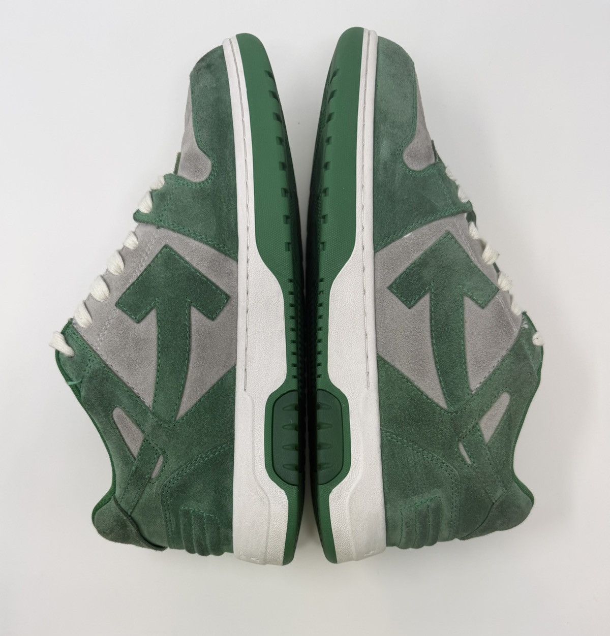 Off-White Off-White Out of Office Sneaker Vintage Suede Green Grey Size US 10 / EU 43 - 4 Thumbnail