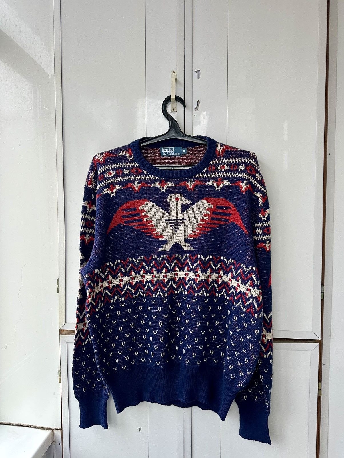 Polo Ralph Lauren Vintage Polo Ralph Lauren Aztec Knit Sweater Size US XL / EU 56 / 4 - 5 Thumbnail