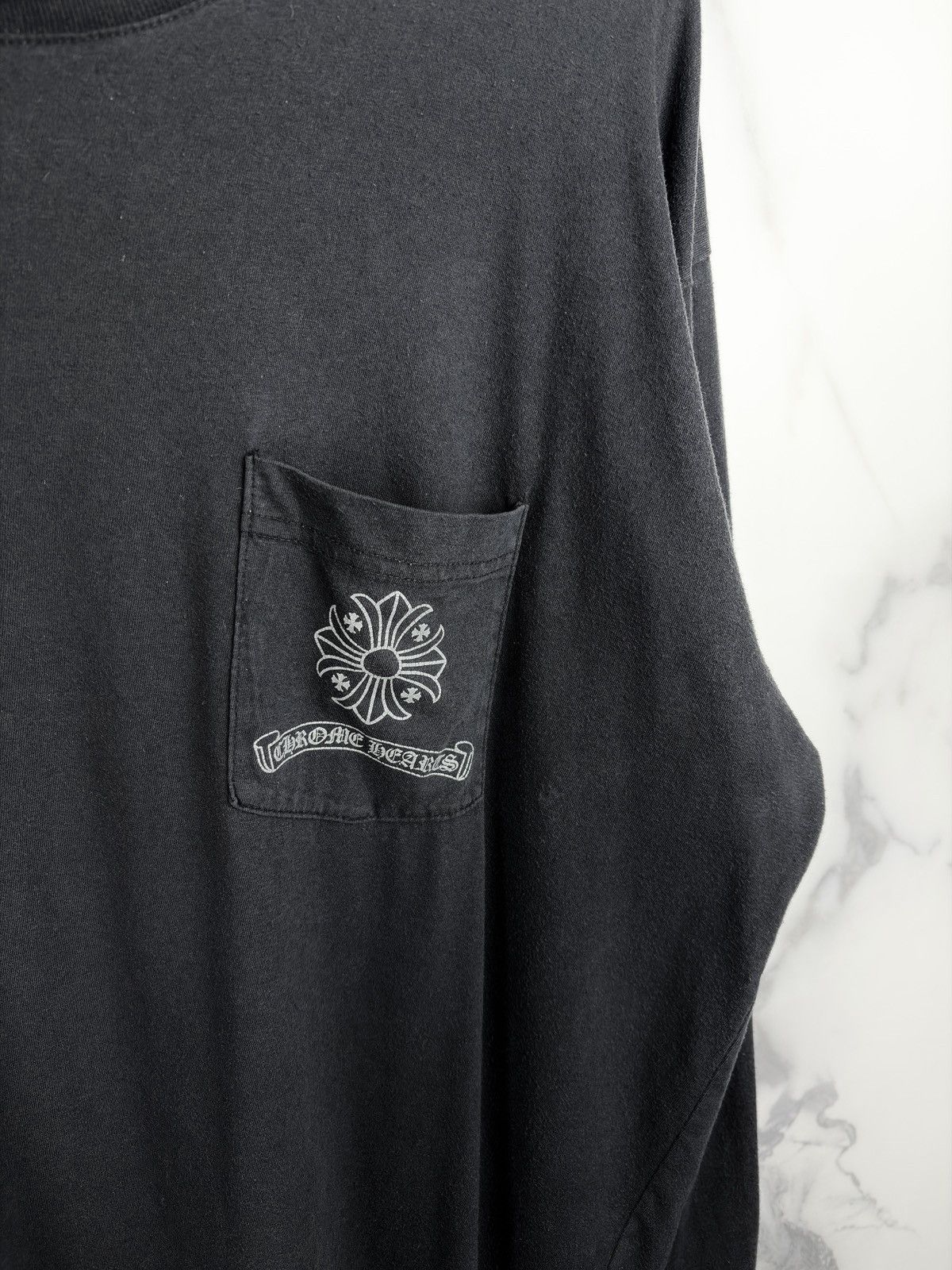 Chrome Hearts Chrome Hearts Vintage Faded Plus Cross Longsleeve Tshirt Size US XXL / EU 58 / 5 - 3 Thumbnail