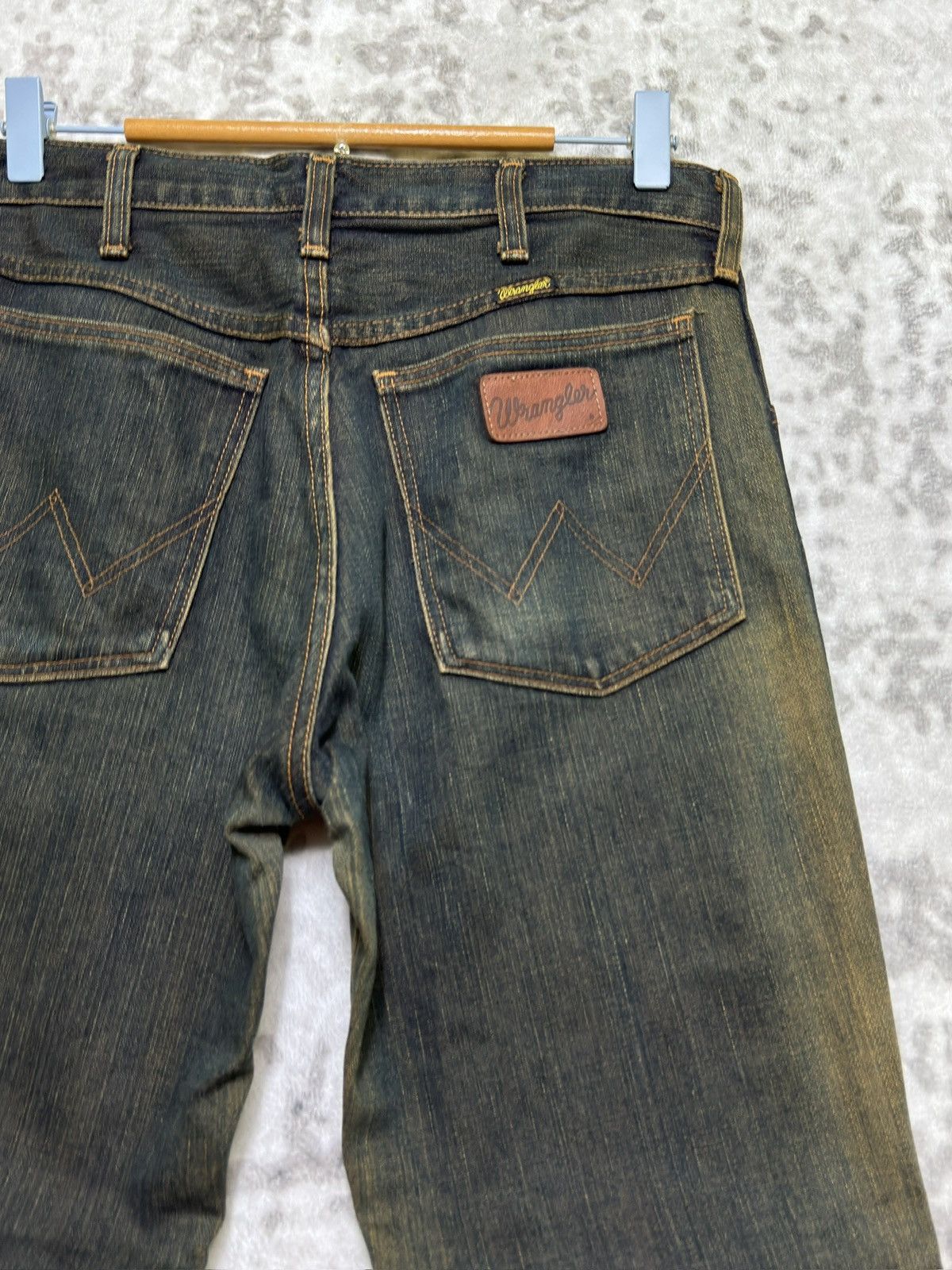Vintage Wrangler Sun Faded Flared Mud Wash Bootcut Denim