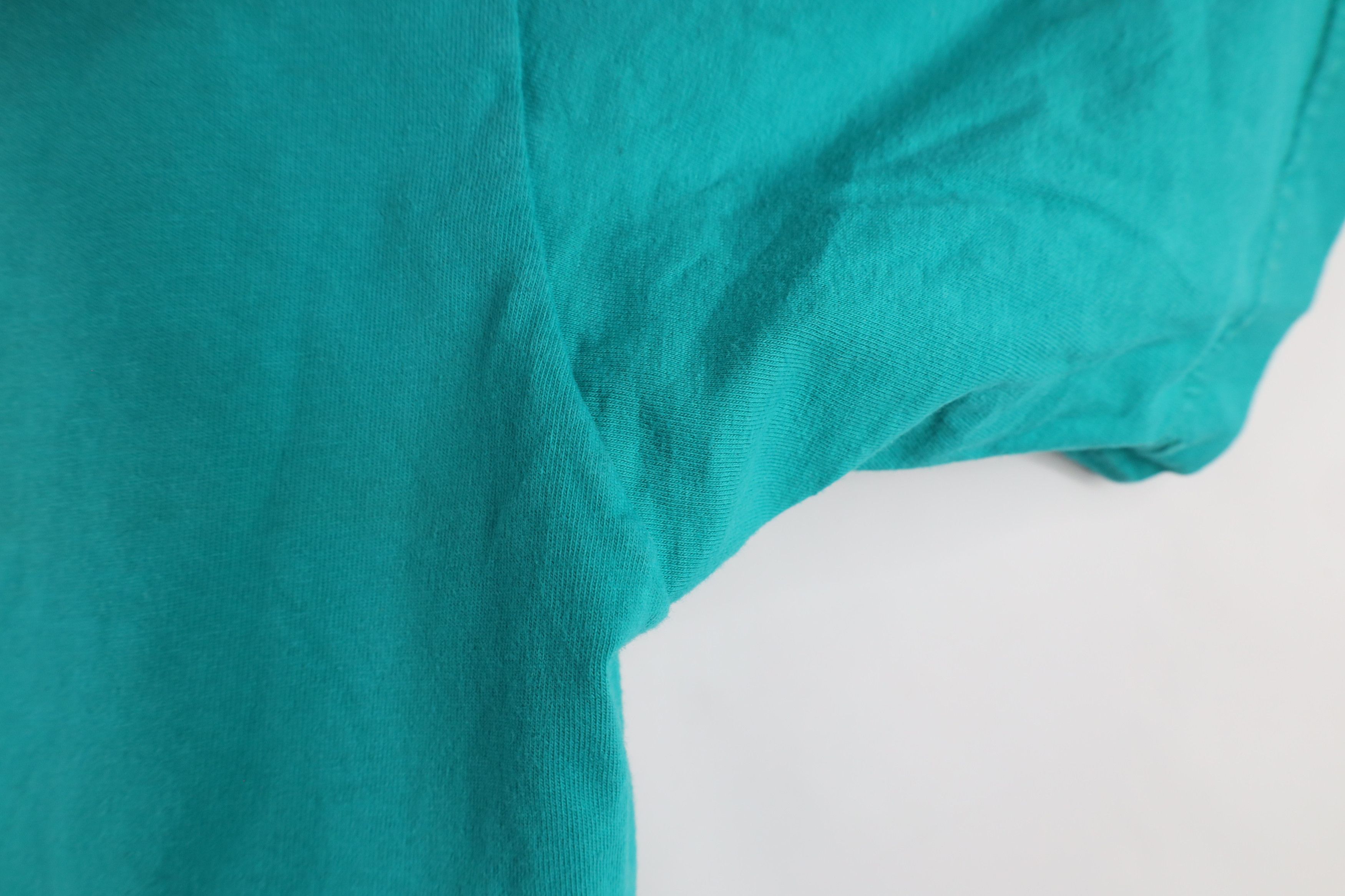 Hanes × Vintage Vintage 80s 90s Hanes Blank Cotton Henley T-Shirt Teal Size US XL / EU 56 / 4 - 8 Thumbnail