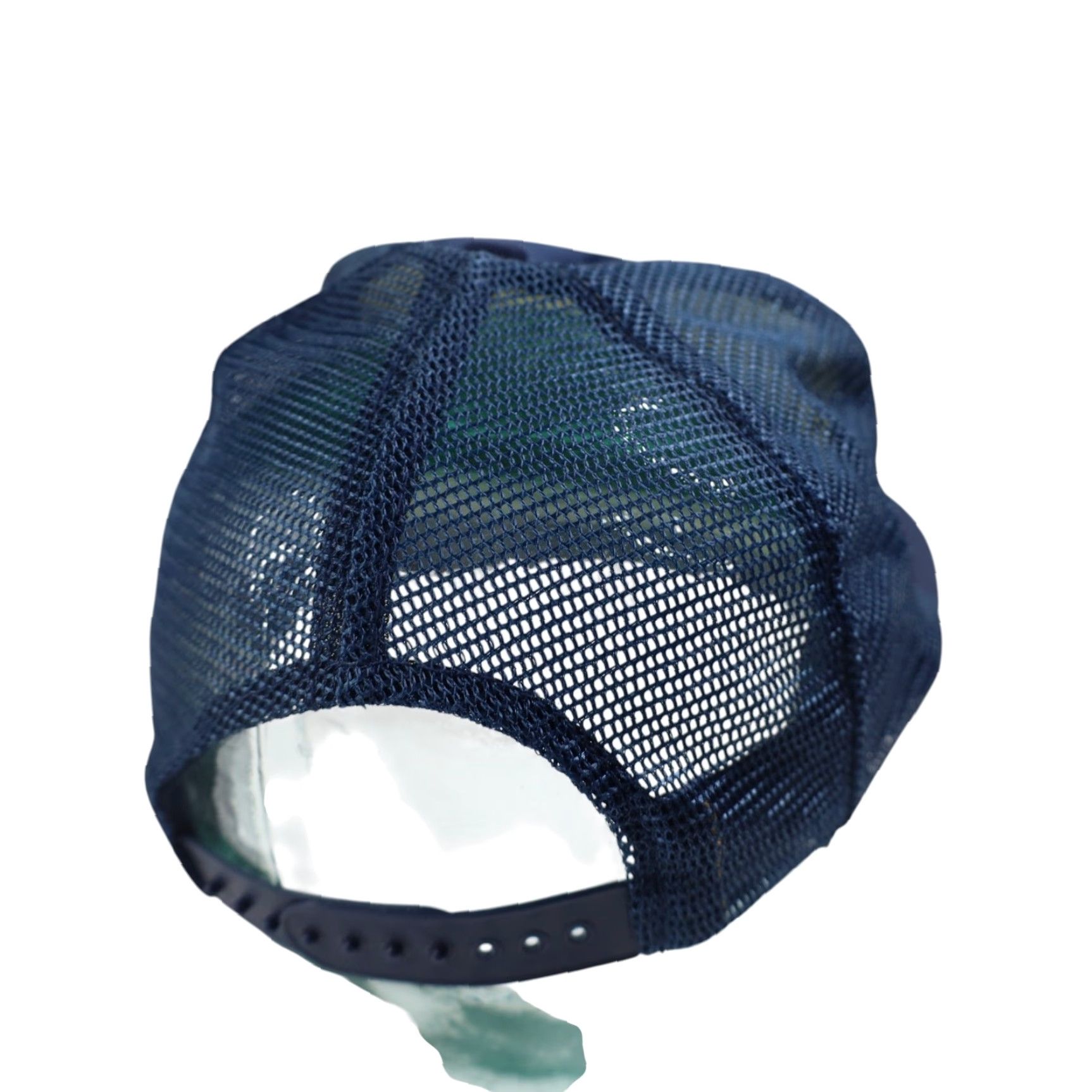 Vintage VINTAGE Beer Its not Just for Breakfast Anymore Spellout Trucker Hat Men OS Blue Size ONE SIZE - 4 Thumbnail