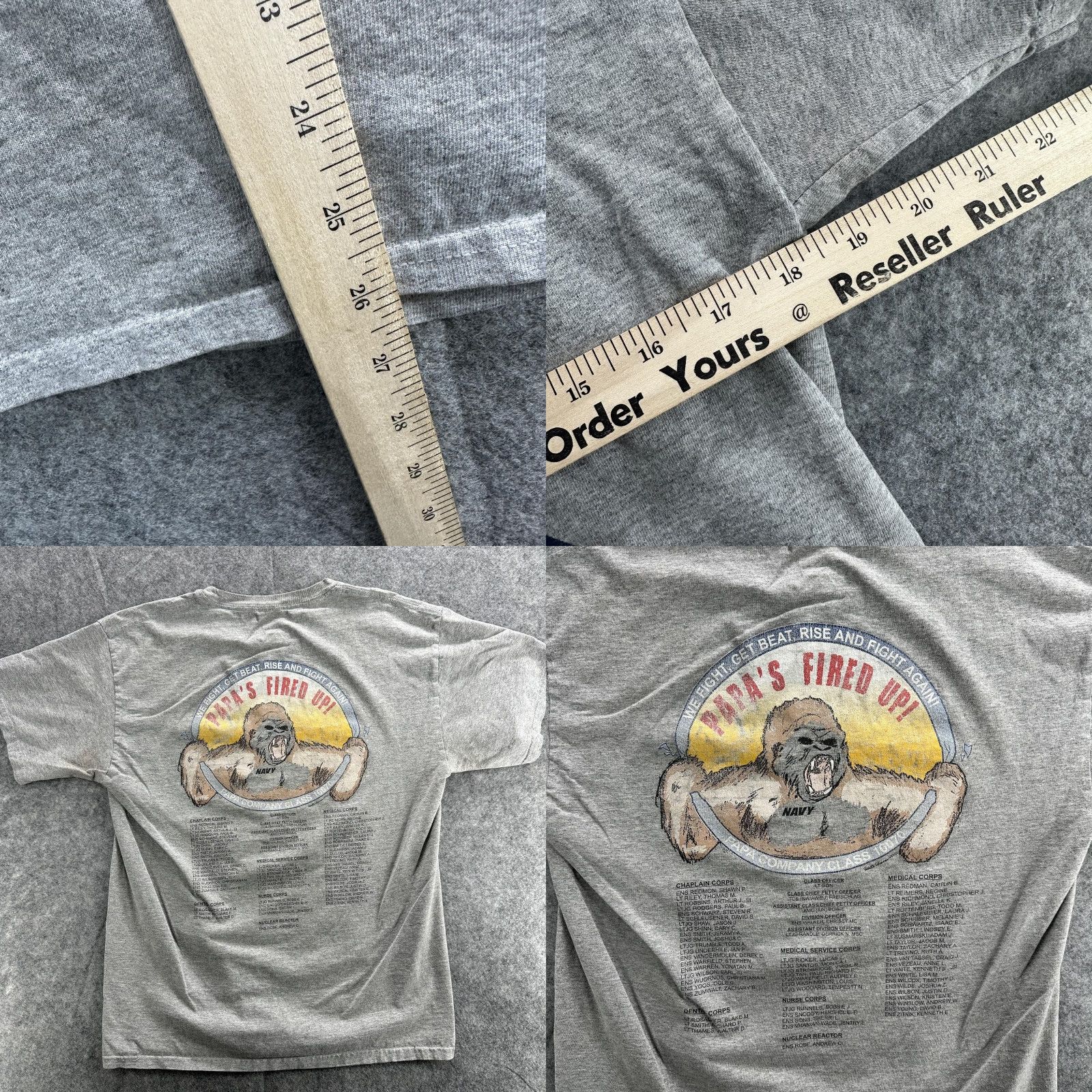Hanes VINTAGE US Navy ODS Class 10070 T-Shirt Mens Large Gray Hanes Military Graphic Tee 2010 Size US L / EU 52-54 / 3 - 8 Thumbnail