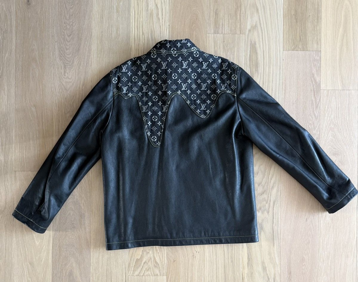 Louis Vuitton × Nigo Louis Vuitton Leather Jacket Denim Patchwork - NIGO Size US XL / EU 56 / 4 - 3 Thumbnail