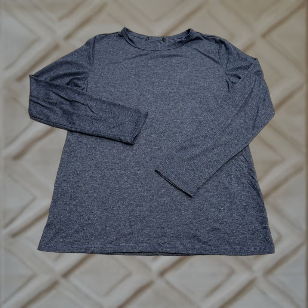 Vintage UNBRANDED Basic Long Sleeve T-Shirt Womens Medium Blue Casual Tee Size M / US 6-8 / IT 42-44 - 1 Thumbnail