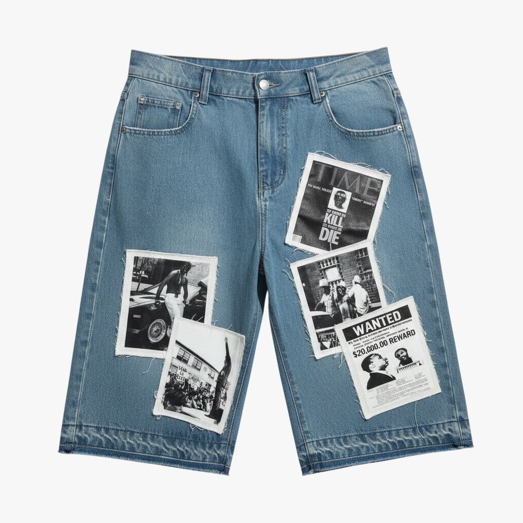Other Fraternal Desires 'WATTBA' Blue Jeans Shorts Size US 34 / EU 50 - 1 Preview