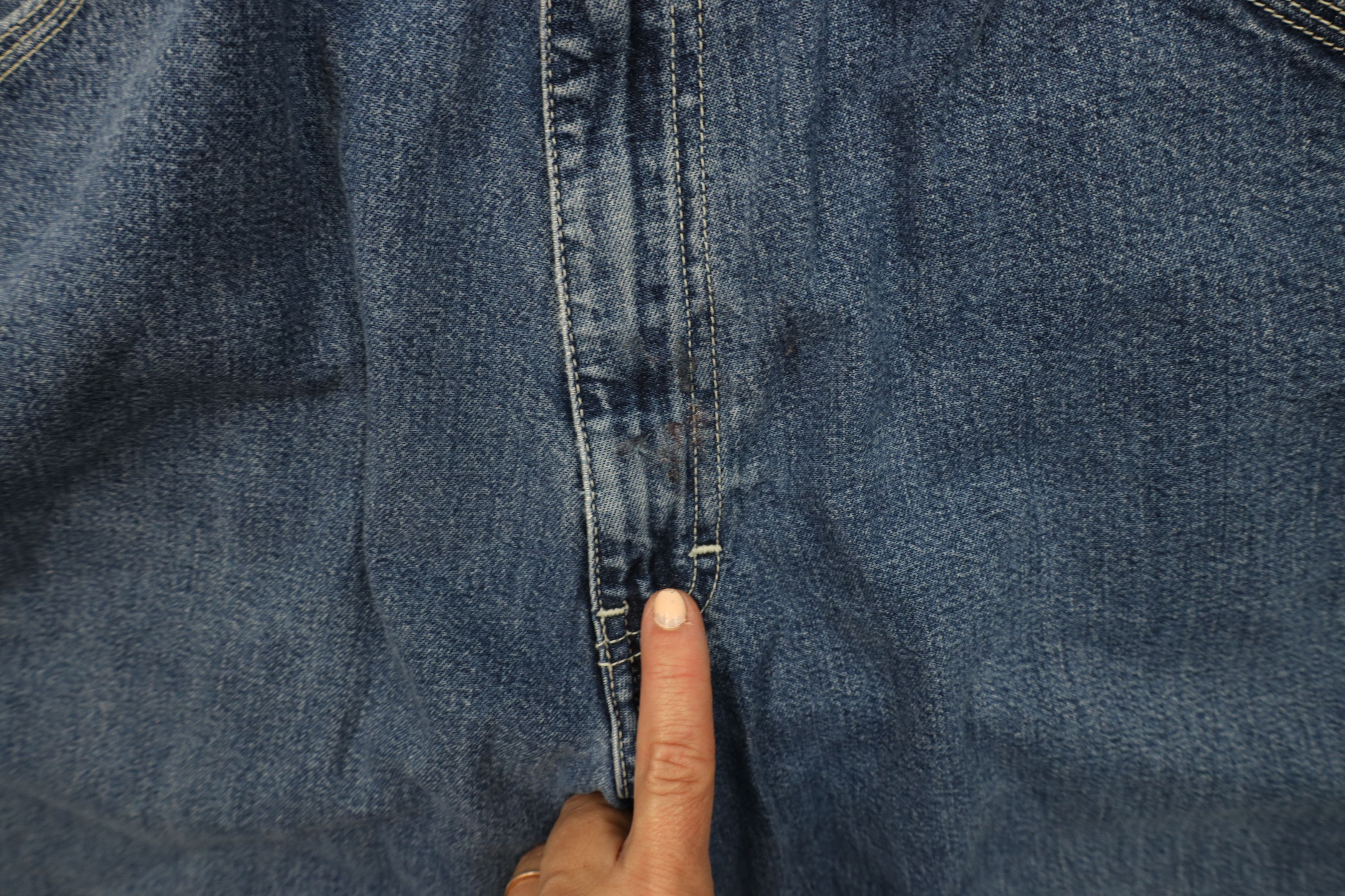 Calvin Klein Vintage 90s Calvin Klein Baggy Dungaree Denim Jean Shorts Size US 38 / EU 54 - 9 Thumbnail