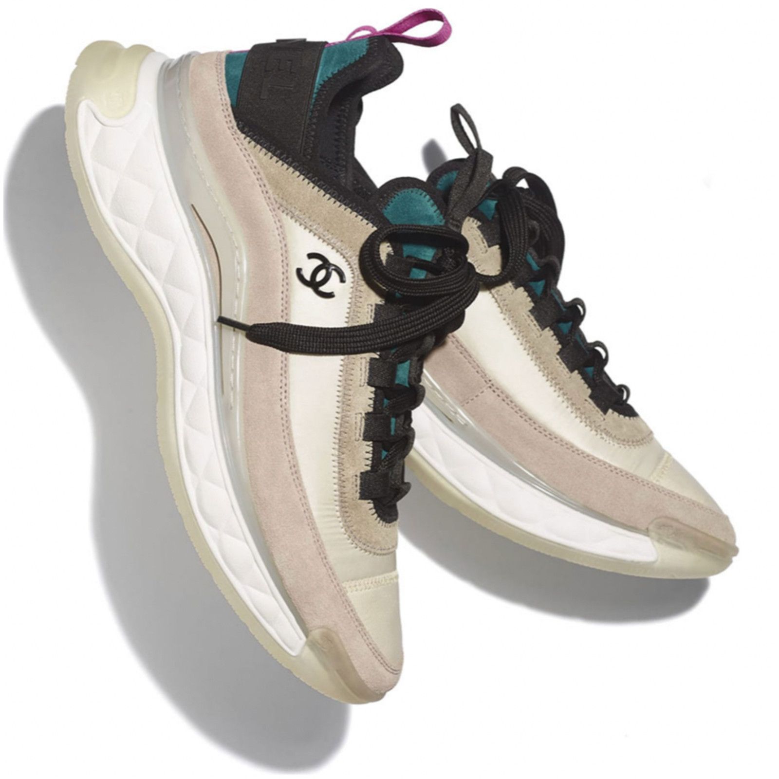 Chanel 20K CC Logo Lace Up Flat Runner Trainer Sneaker 41 Size US 11 / IT 41 - 5 Thumbnail