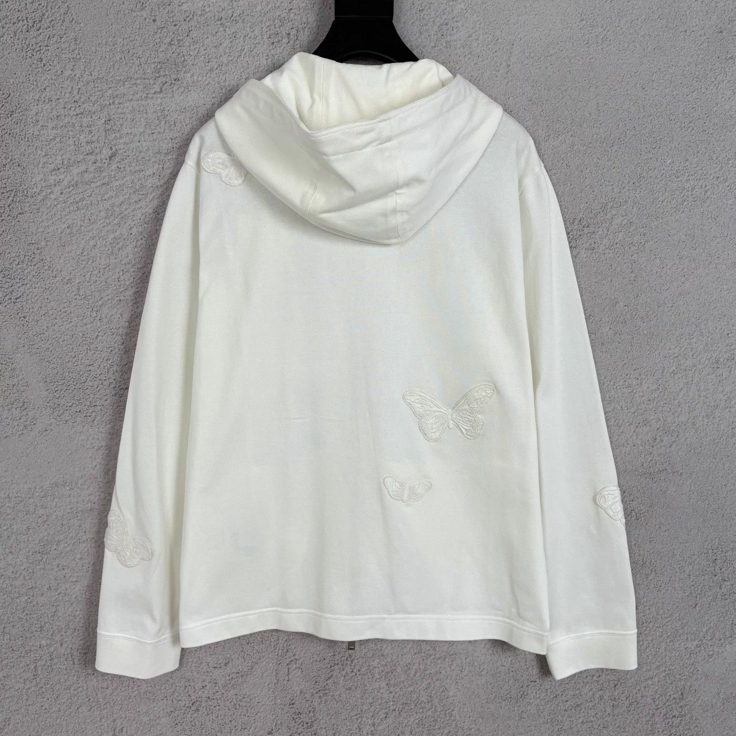 Valentino Valentino Butterfly Embroidered White Denim Hooded M Size US M / EU 48-50 / 2 - 2 Thumbnail